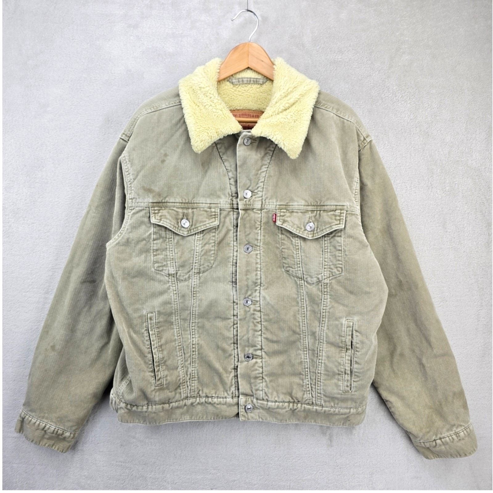 Levi's Vintage Levis Corduroy Sherpa Lined Trucker Jacket Large Size US L / EU 52-54 / 3 - 1 Thumbnail