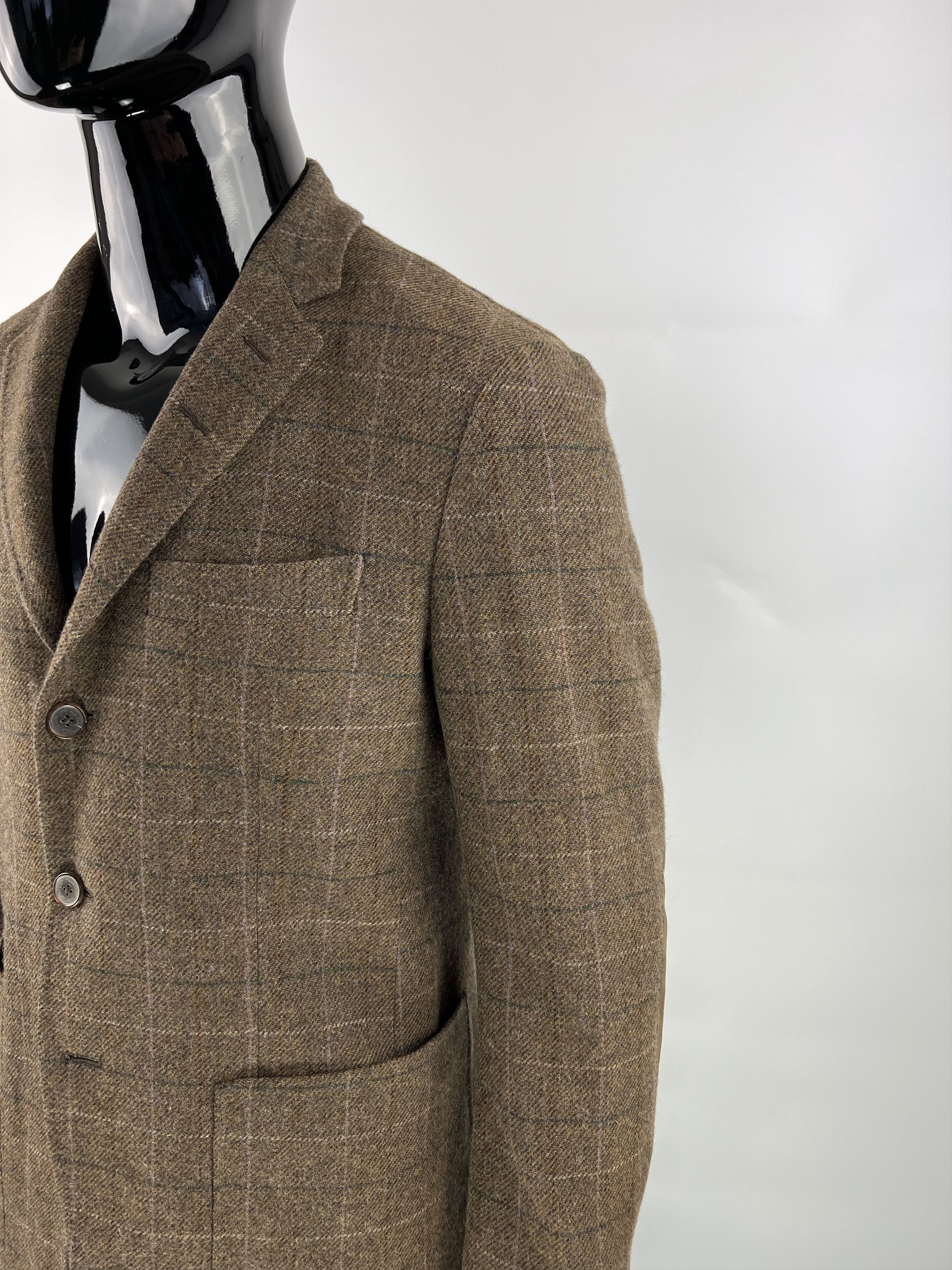 Massimo Dutti Massimo Dutti Men's Wool Tweed Check Blazer Jacket Size 50 Size 50R - 6 Thumbnail