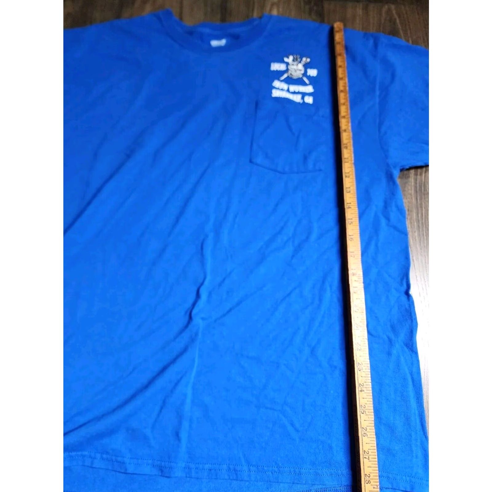 Doublet VINTAGE Bayside Graphic T-Shirt Mens 2XL Blue Ironworkers Union Local 709 Double-Sided USA Size US XXL / EU 58 / 5 - 4 Thumbnail