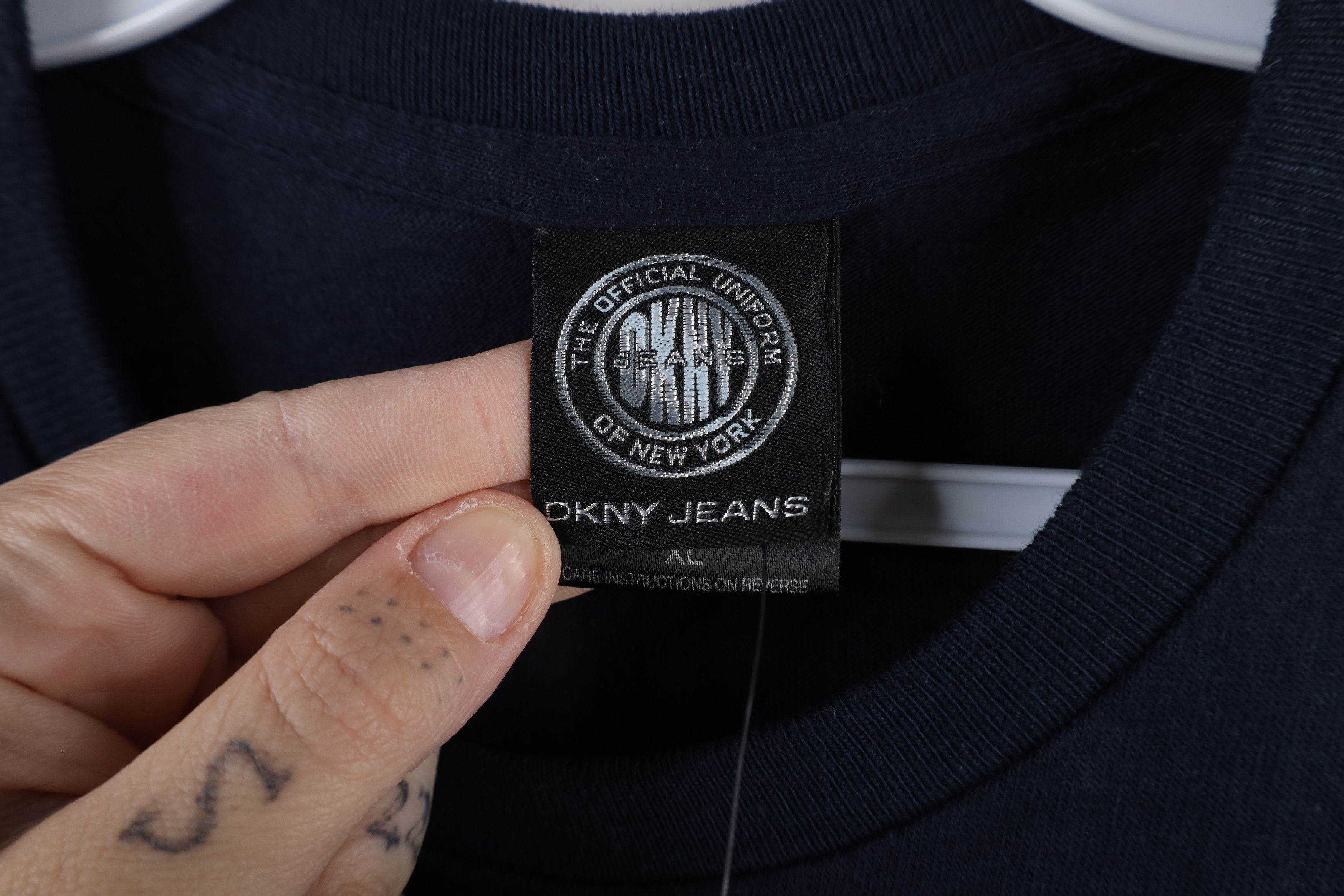 DKNY × Vintage Deadstock Vintage 90s DKNY Short Sleeve T-Shirt Blue USA Size XL / US 12-14 / IT 48-50 - 6 Thumbnail