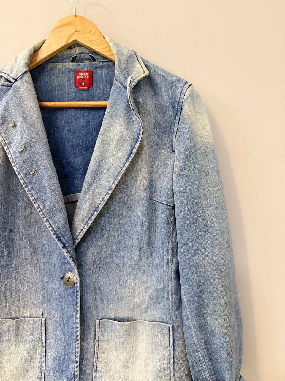 Miss Sixty Miss Sixty Vintage Racer Moto Y2K Denim Jacket Size M / US 6-8 / IT 42-44 - 3 Thumbnail