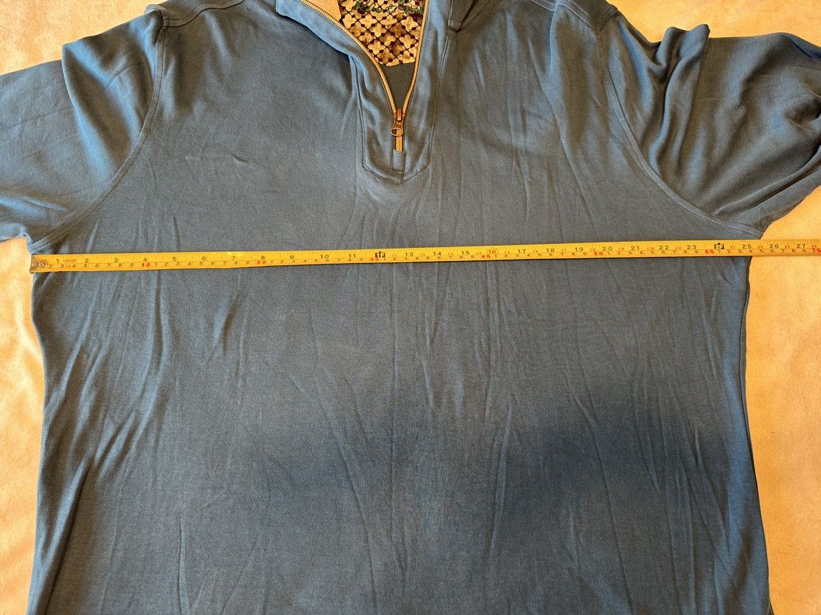 Robert Graham Robert Graham Men's Blue Quarter Zip Knit Shirt-Size XL Size US XL / EU 56 / 4 - 4 Thumbnail