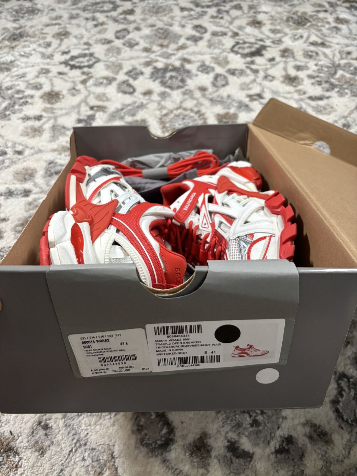 Balenciaga Balenciage Tracks Red Size US 8 / EU 41 - 9 Thumbnail