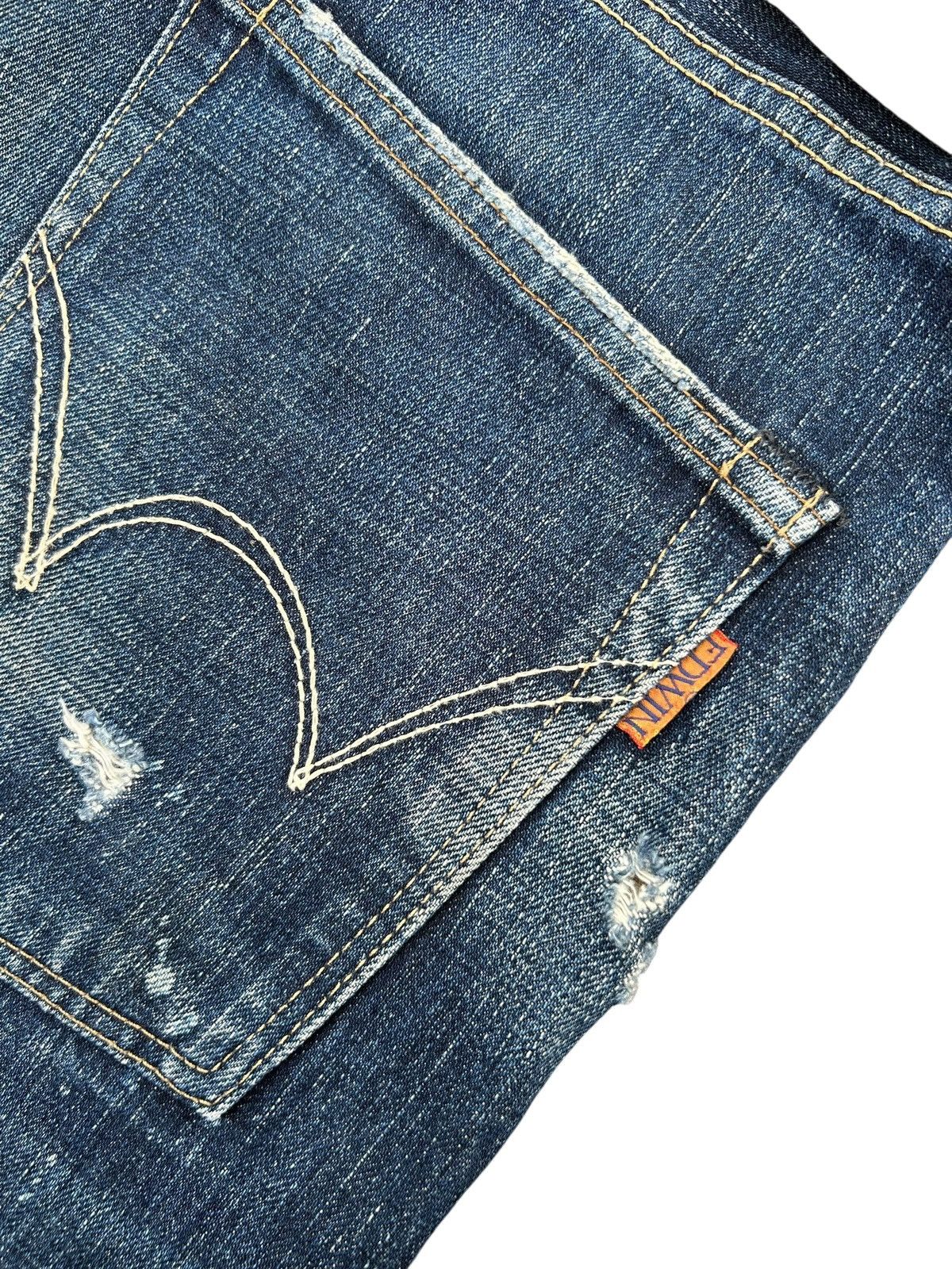 Kapital Vintage Edwin 505ZX Selvedge Buckle Back Repair Denim Jeans Size US 32 / EU 48 - 12 Thumbnail
