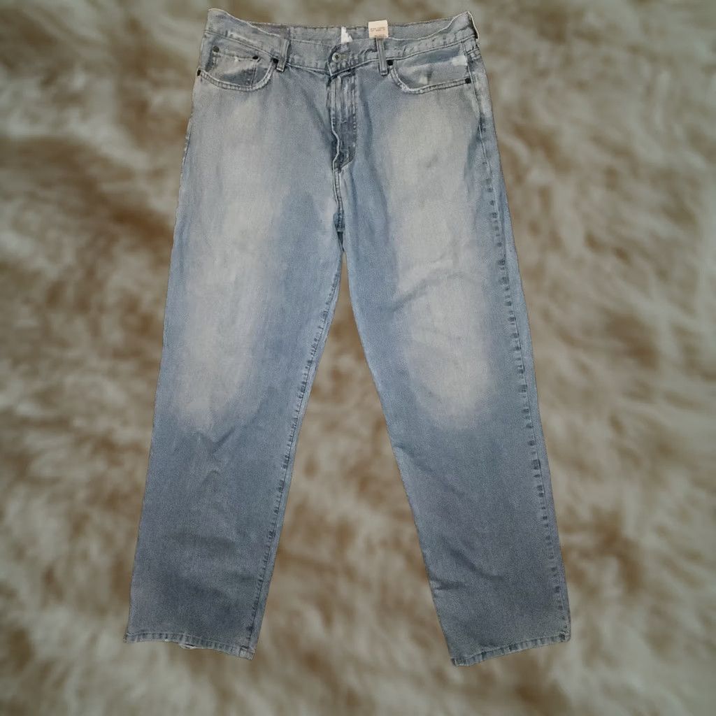 Lucky Brand VINTAGE Lucky Brand Transit Jeans Mens 36 Jeans Distressed 90s USA Denim Blue Straight Relaxed Mid 10-12 Inseam 33 Mens Size US 36 / EU 52 - 1 Thumbnail