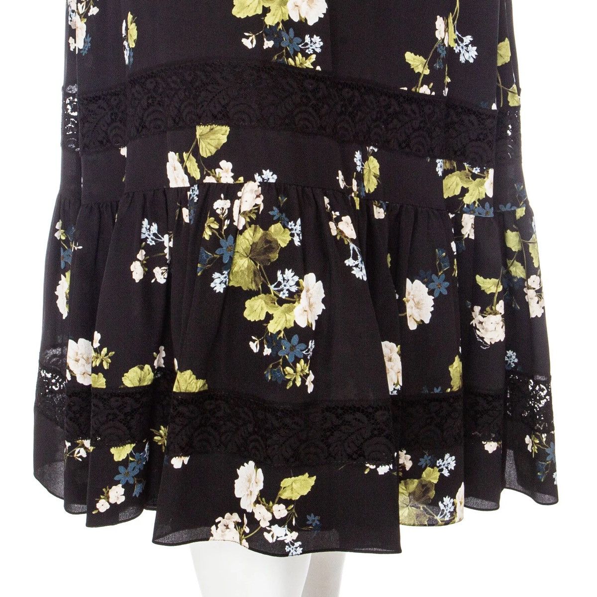Erdem Erdem Magdalene Silk Floral Print Long Sleeve Midi Dress Size S / US 4 / IT 40 - 6 Thumbnail