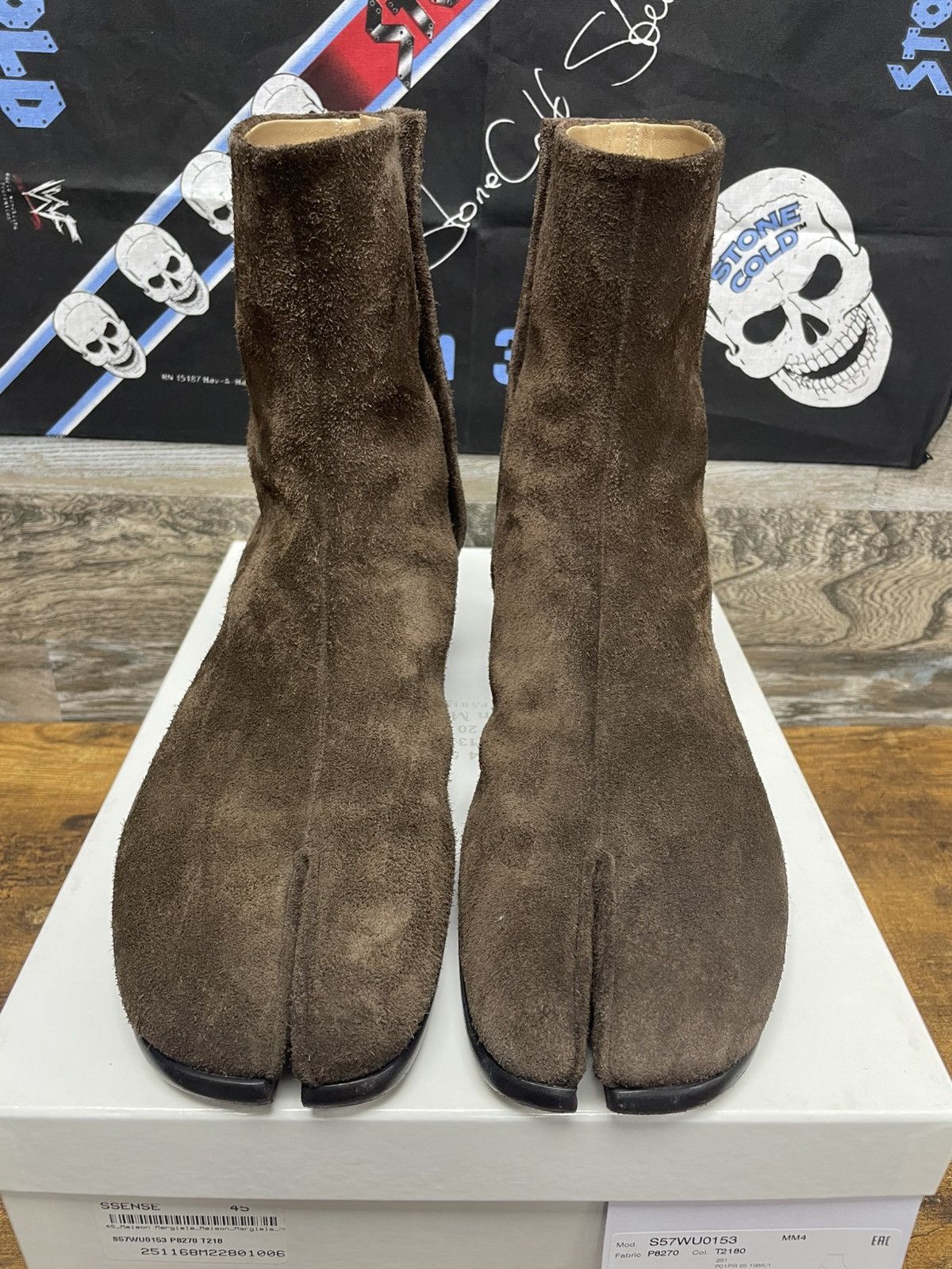 Maison Margiela 45/12-Maison Margiela Brown Suede Heel Boot Size US 12 / EU 45 - 5 Thumbnail