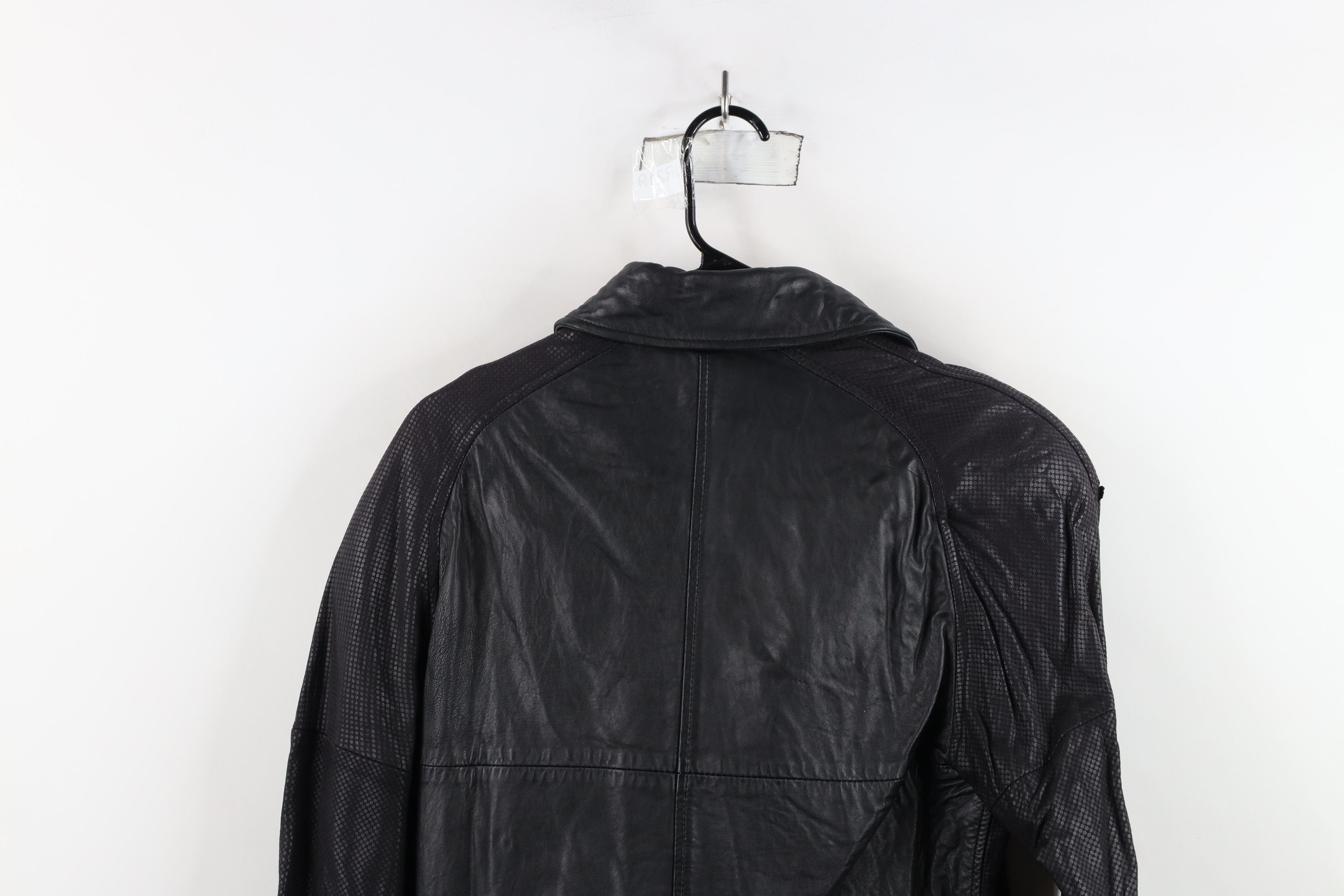 Vintage Vintage 90s Streetwear Strap Collar Leather Bomber Jacket Size M / US 6-8 / IT 42-44 - 13 Thumbnail