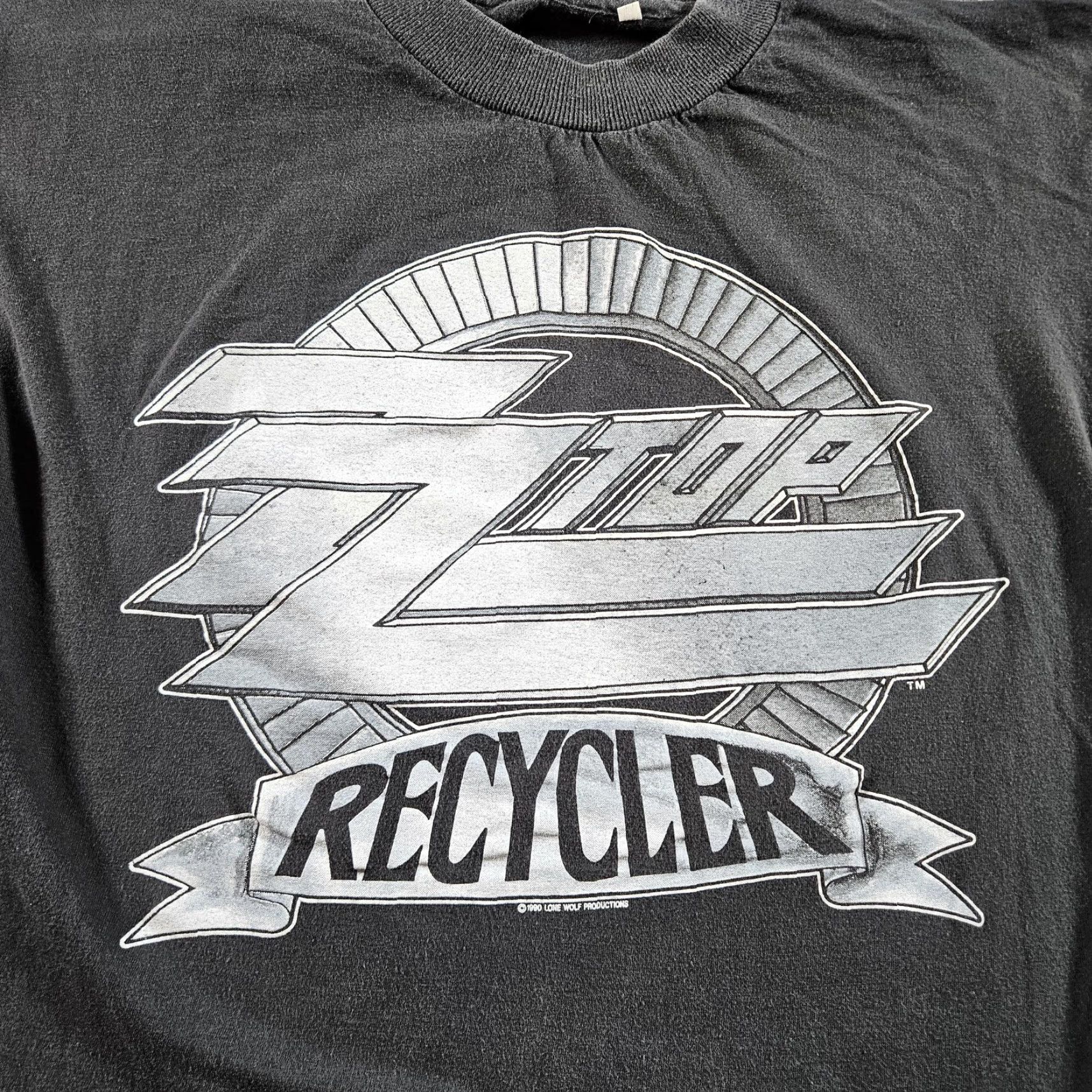 Vintage VINTAGE ZZ Top Recycler World Tour Shirt Mens M Black Crew Neck Short Sleeve Graphic Print 1991 Concert Tee Size US M / EU 48-50 / 2 - 2 Thumbnail
