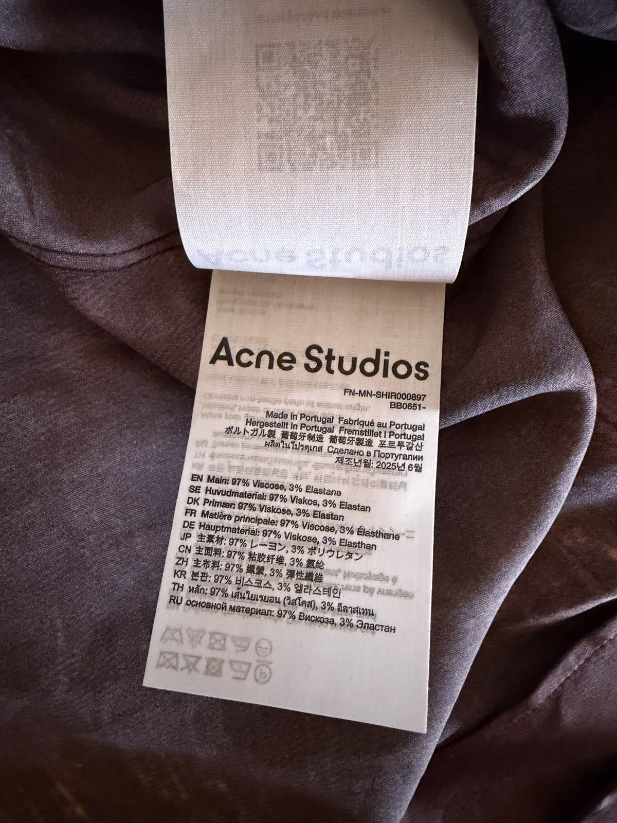 Acne Studios Acne Studios Trompe L’Oeil Print Button Up Shirt Size US S / EU 44-46 / 1 - 5 Thumbnail