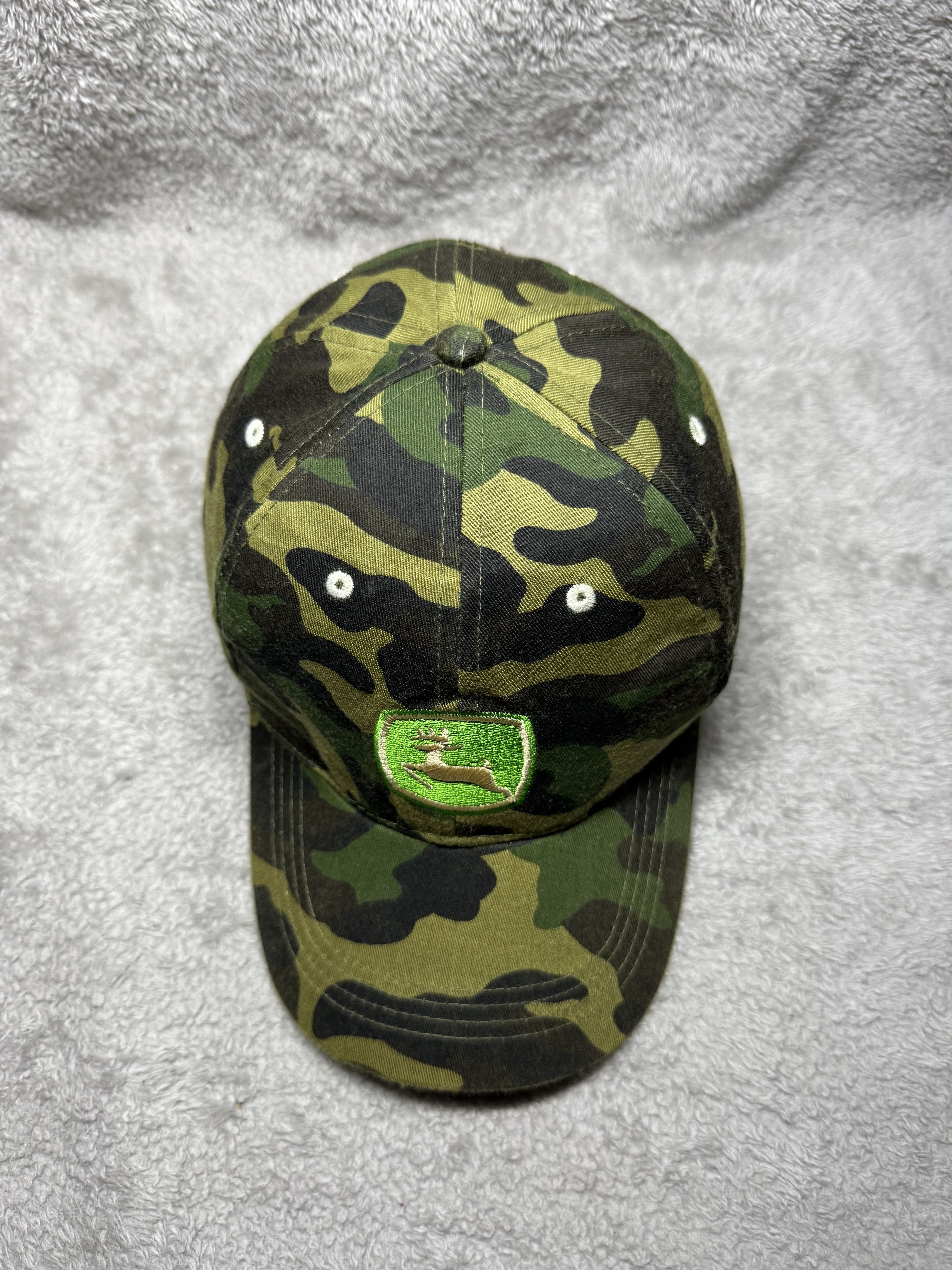 John Deere Vintage John Deere Equipment Camo Hat Adjustable Camouflage Size ONE SIZE - 2 Thumbnail