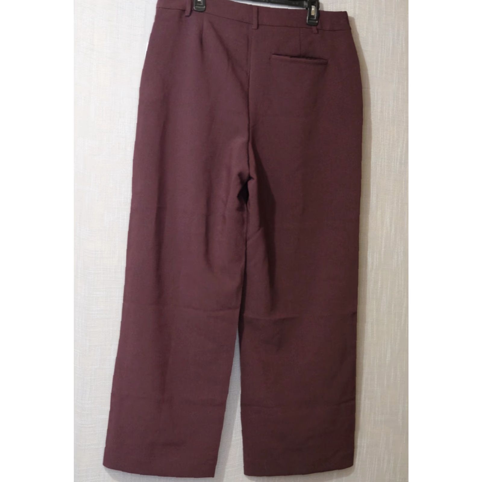 Old Navy VINTAGE Old Navy High-Rise Taylor Wide-Leg Trouser Pants Wine Womens 14 #H90-41 Size 36" / US 14 / IT 50 - 6 Thumbnail