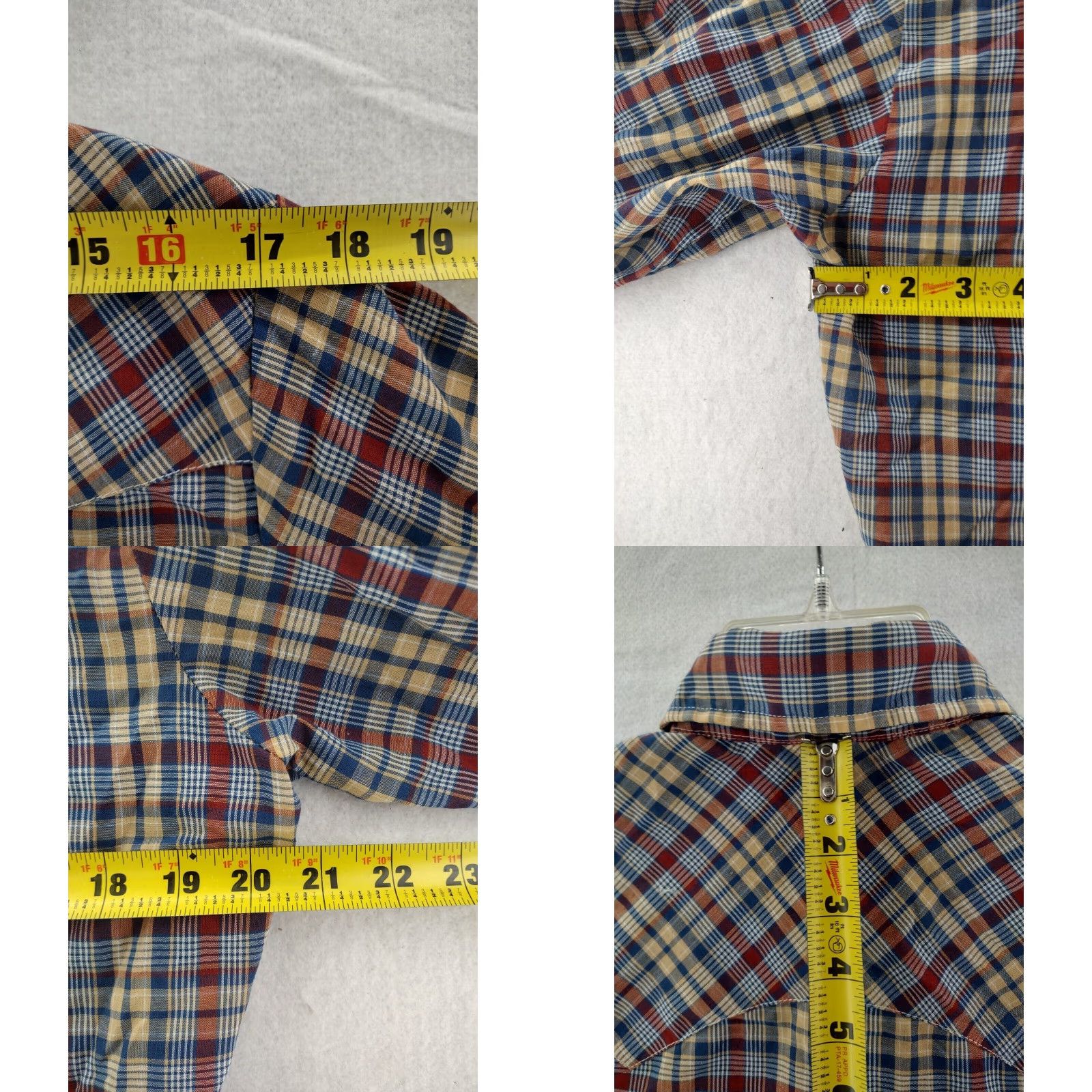 Levi's Vintage Levi Strauss Mens Medium Long Sleeve Plaid Cowboy Western Shirt Size US M / EU 48-50 / 2 - 8 Thumbnail