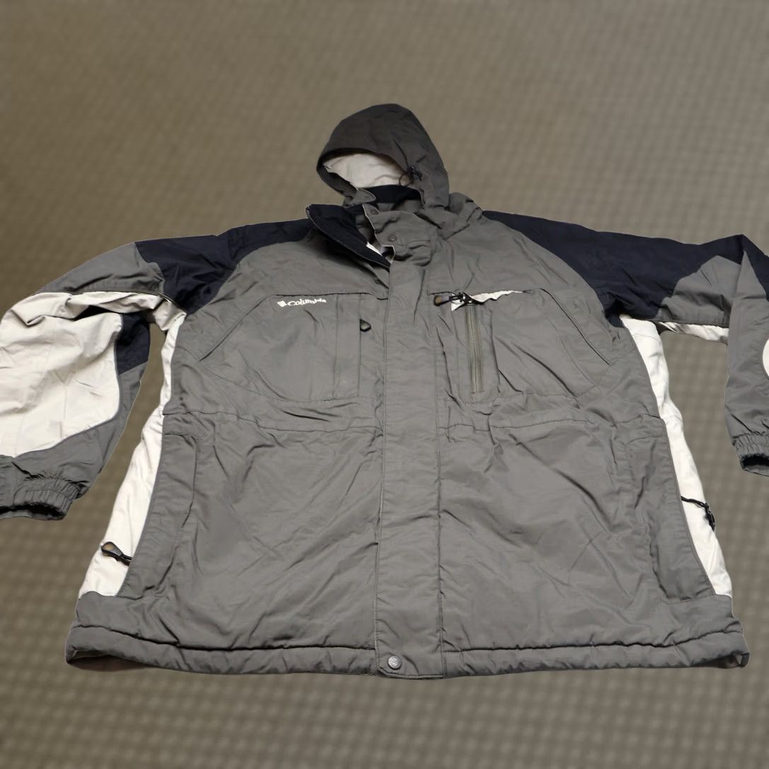 Rains Columbia Jacket Mens Large Hooded Insulated Outdoor Snow Wind Rain Gray Parka Size US L / EU 52-54 / 3 - 1 Thumbnail