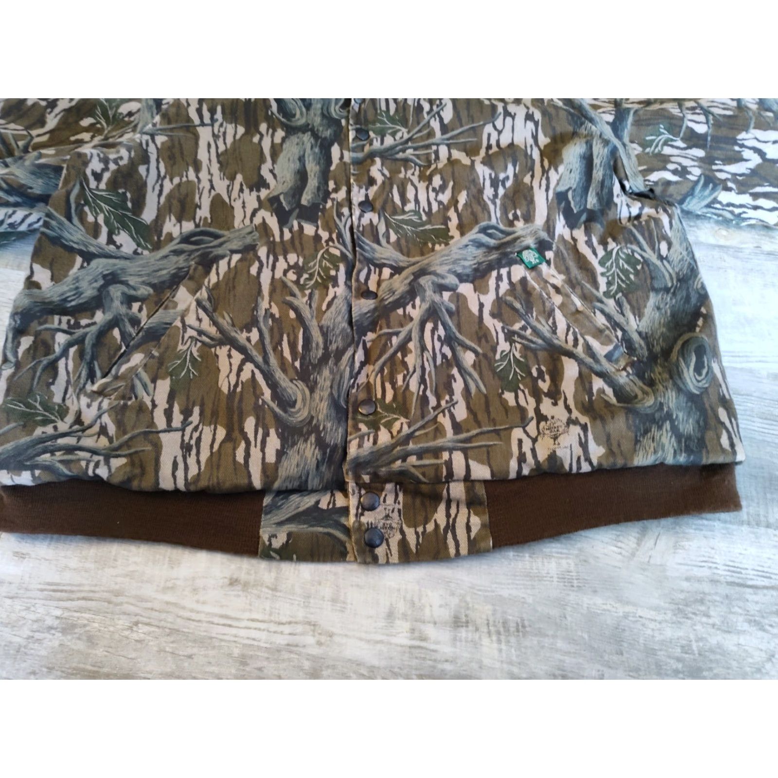 Vintage VINTAGE Mossy Oak Jacket Mens XL Brown Realtree Camouflage Outdoor Coat/Outerwear Regular Lined 100% Cotton Button Front Size US XL / EU 56 / 4 - 5 Thumbnail