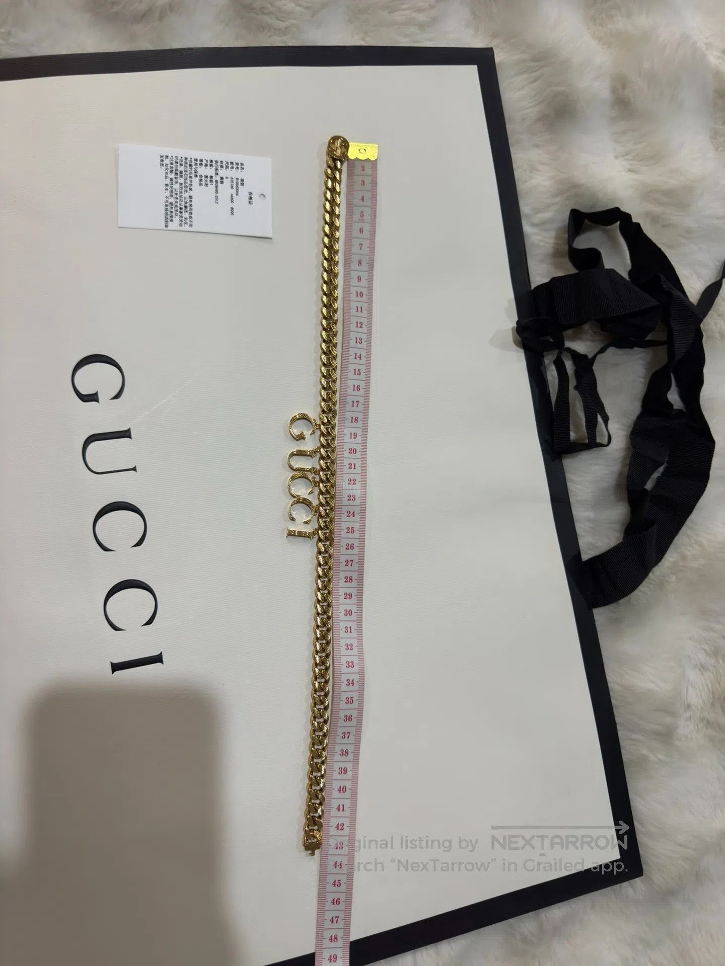 Gucci Guicci Gold Letter Logo Necklace| Size ONE SIZE - 9 Thumbnail