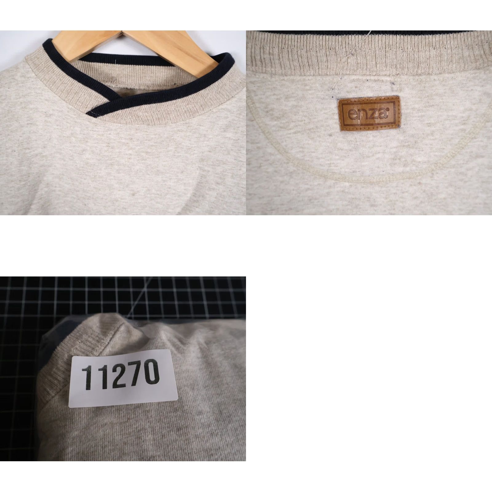 Vintage VINTAGE 90s Spartan Pools Embroidered Sweatshirt Men Large Beige Gray Crewneck Wool blends Size US L / EU 52-54 / 3 - 9 Thumbnail