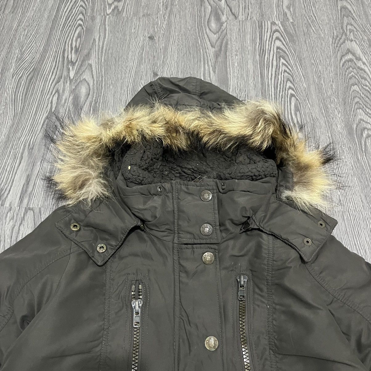 14th Addiction Dominion - Faux Fur Bono Bomber Down Jacket Lgb Style Size US M / EU 48-50 / 2 - 2 Thumbnail