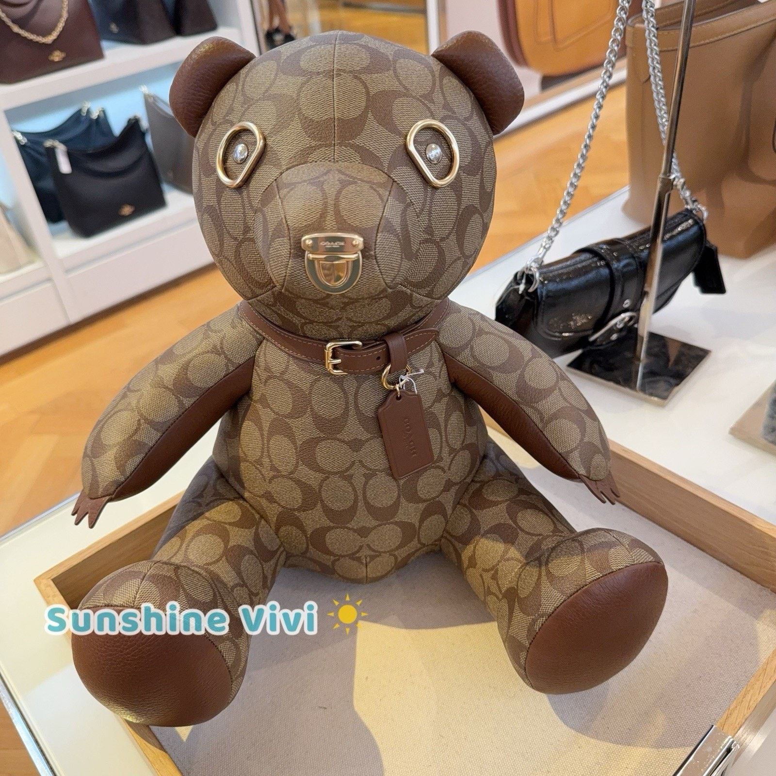 Coach NWT COACH Large Leather Collectible Bear Teddy Bear CE974 Size ONE SIZE - 6 Thumbnail