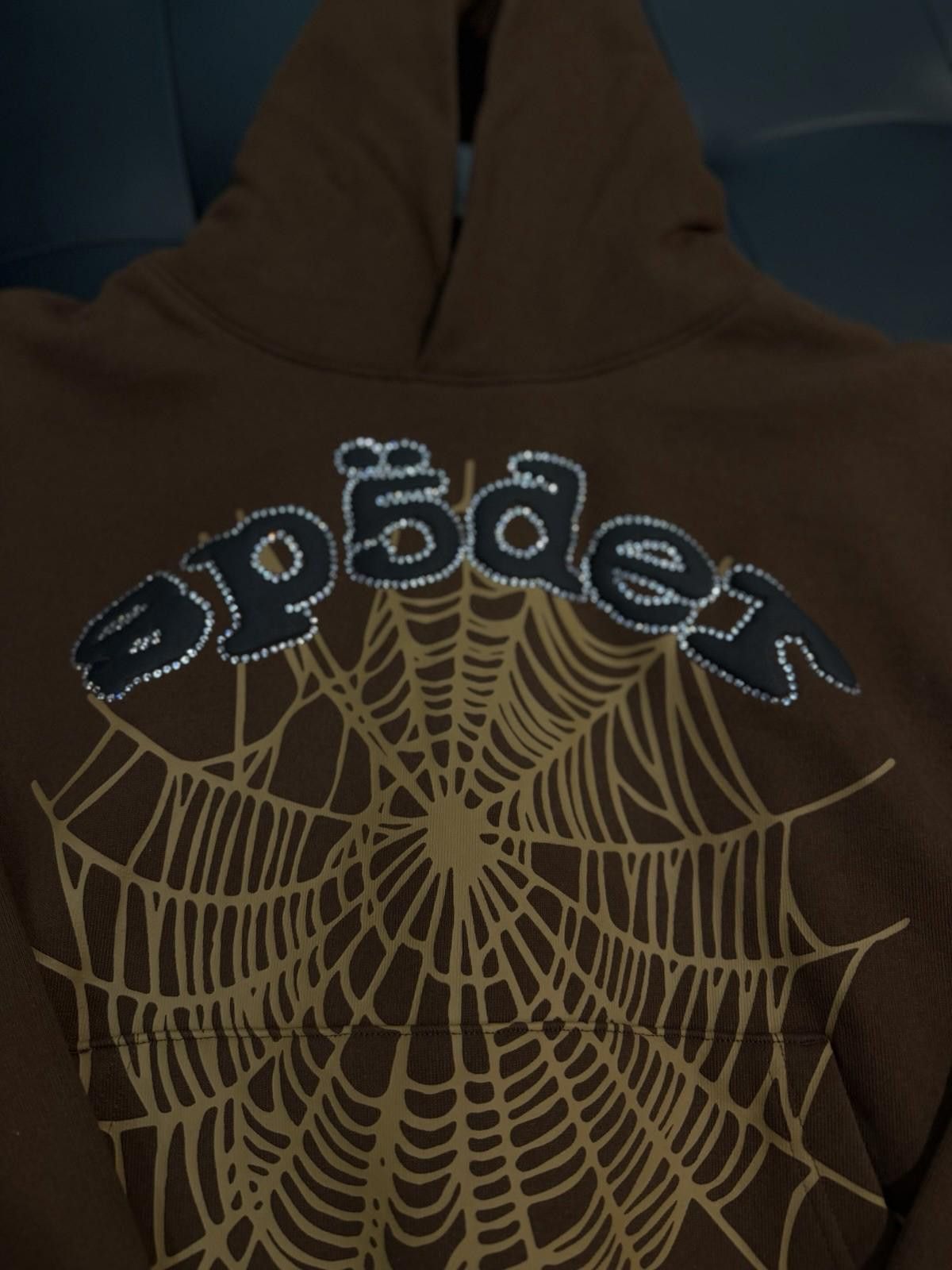 Sp5der Sp5der Worldwide Brown Crystal Hoodie Size (Small) (NEW) Size US S / EU 44-46 / 1 - 4 Thumbnail