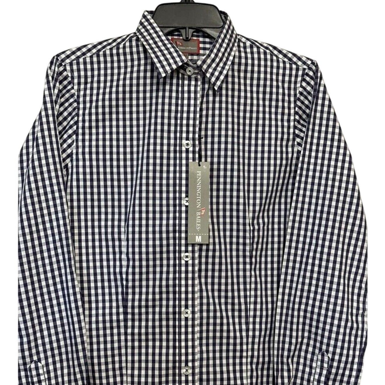 Other Pennington & Bailes Gingham Button Up Shirt Blue White S NWT Size US S / EU 44-46 / 1 - 2 Thumbnail