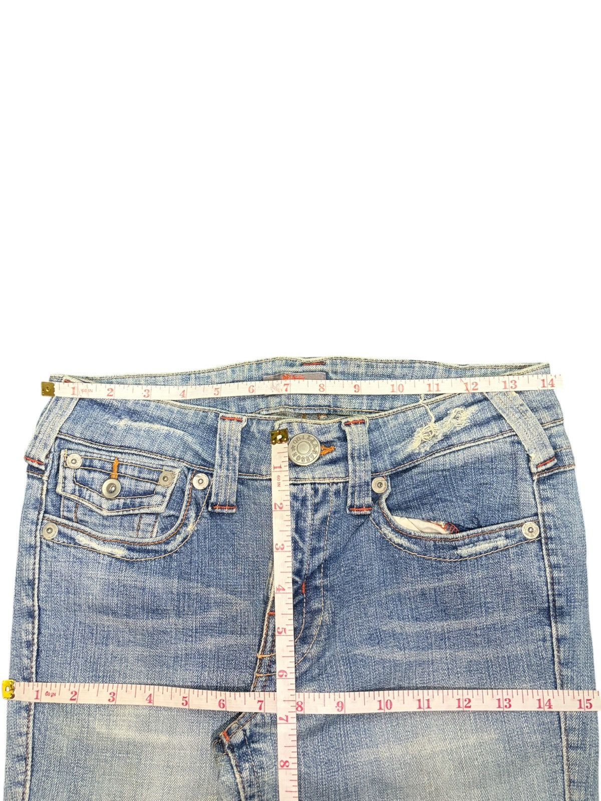 Diesel Vintage Japanese Brand Faded Wash Distress Flare Jeans Size 28" / US 6 / IT 42 - 6 Thumbnail