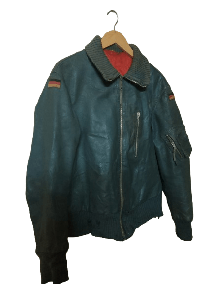 Vintage Vintage 70s German military Flight Leather Jacket Size US M / EU 48-50 / 2 - 3 Thumbnail