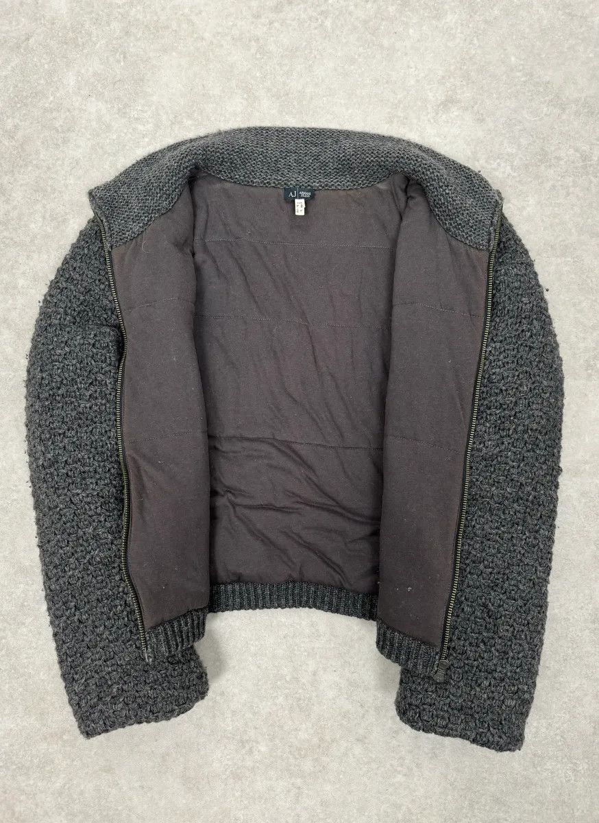 Armani 2000s Armani Grey Waffled Wool Zip-up Sweater Size US S / EU 44-46 / 1 - 6 Thumbnail