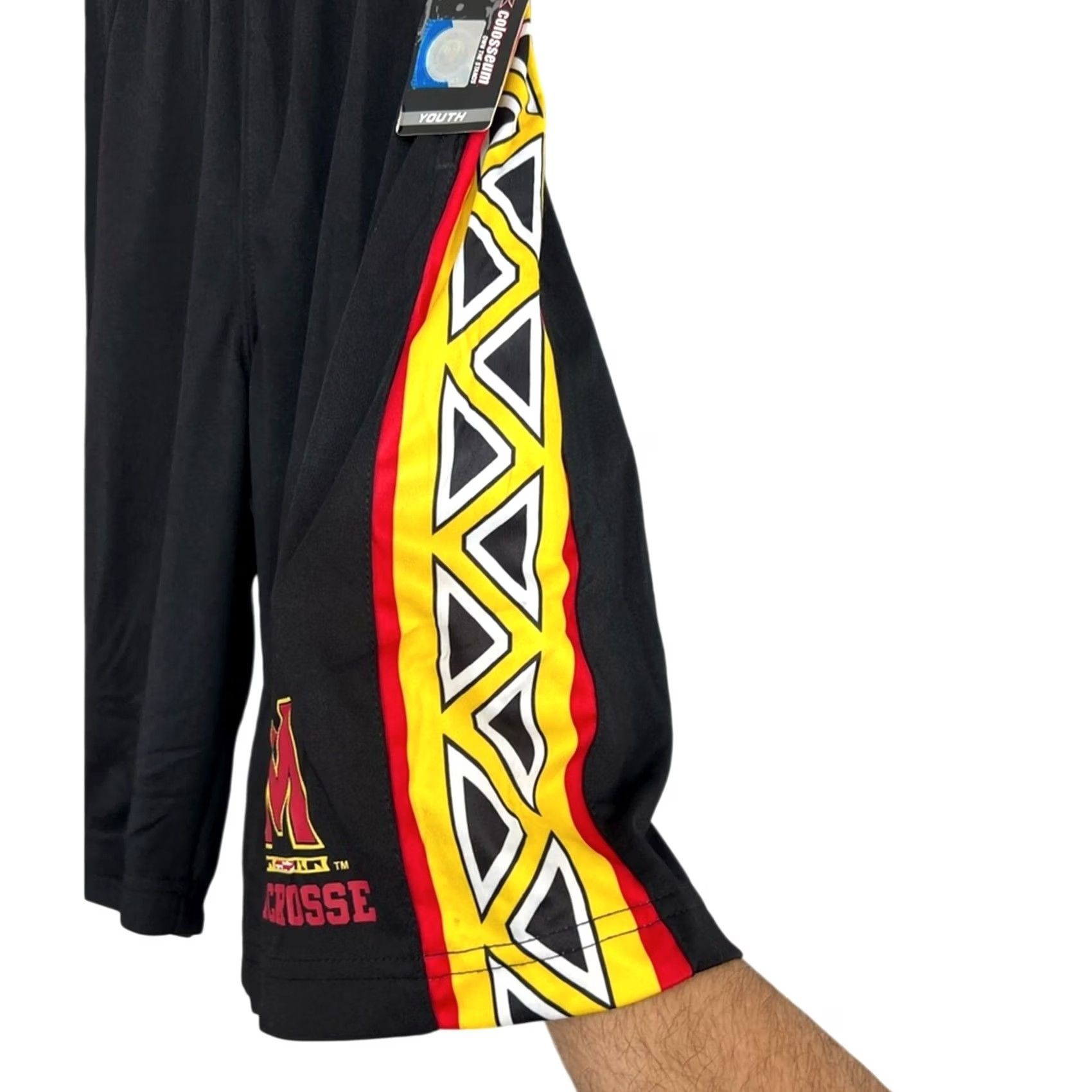 Vintage Colosseum University Of Maryland Terps Lacrosse Shorts Men’s Small Black Pockets S Size US 29 - 2 Thumbnail