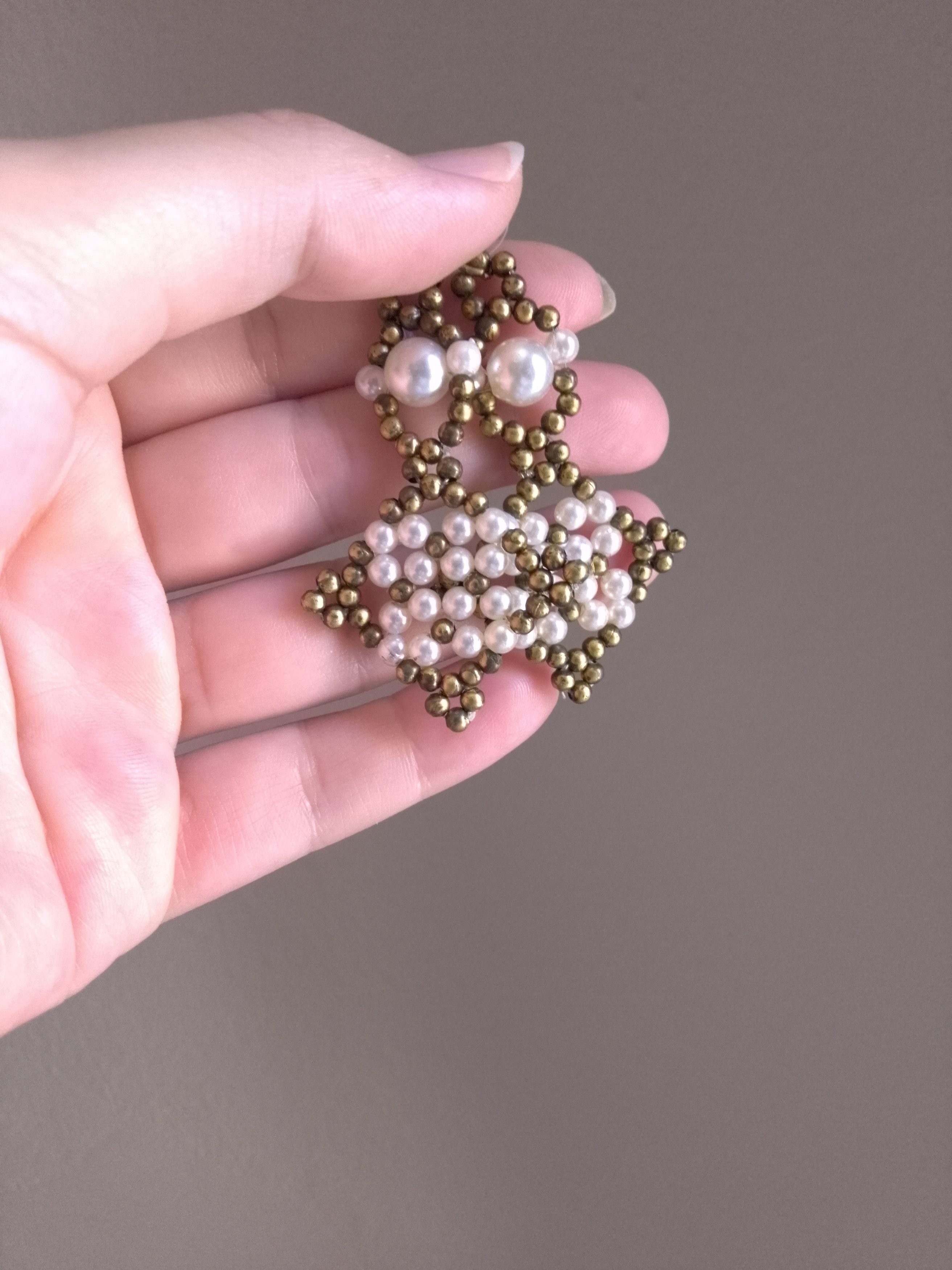 Handmade Necklace Vintage Pendant Earrings Antique Materials Recycled Size ONE SIZE - 7 Thumbnail