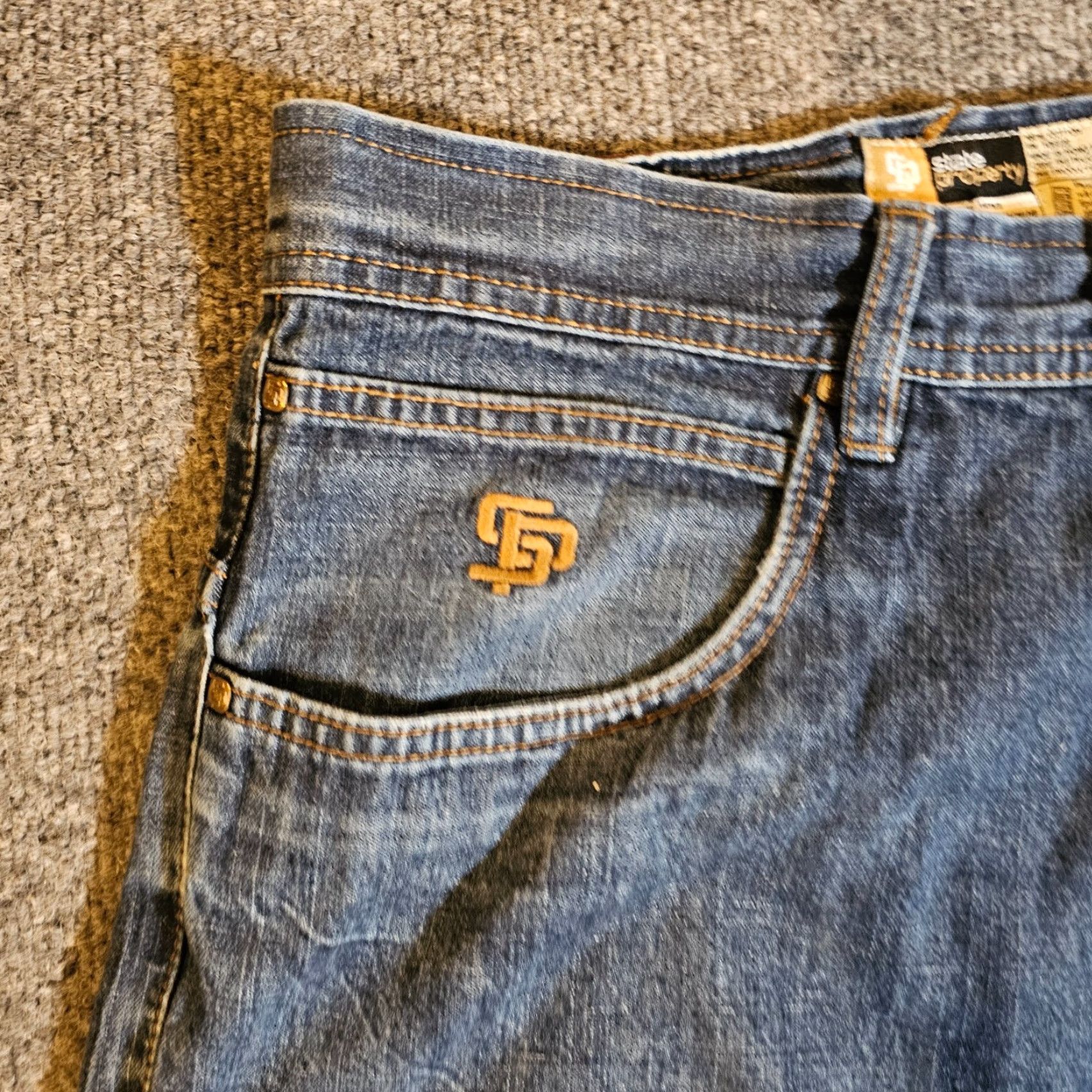 Vintage State Property Jeans Mens 32 Blue Straight Leg Vintage Y2K Skater Grunge 90s Mens Jeans State Property Regular 32 Blue Den im 90s Vintage 90s Size US 32 / EU 48 - 3 Thumbnail