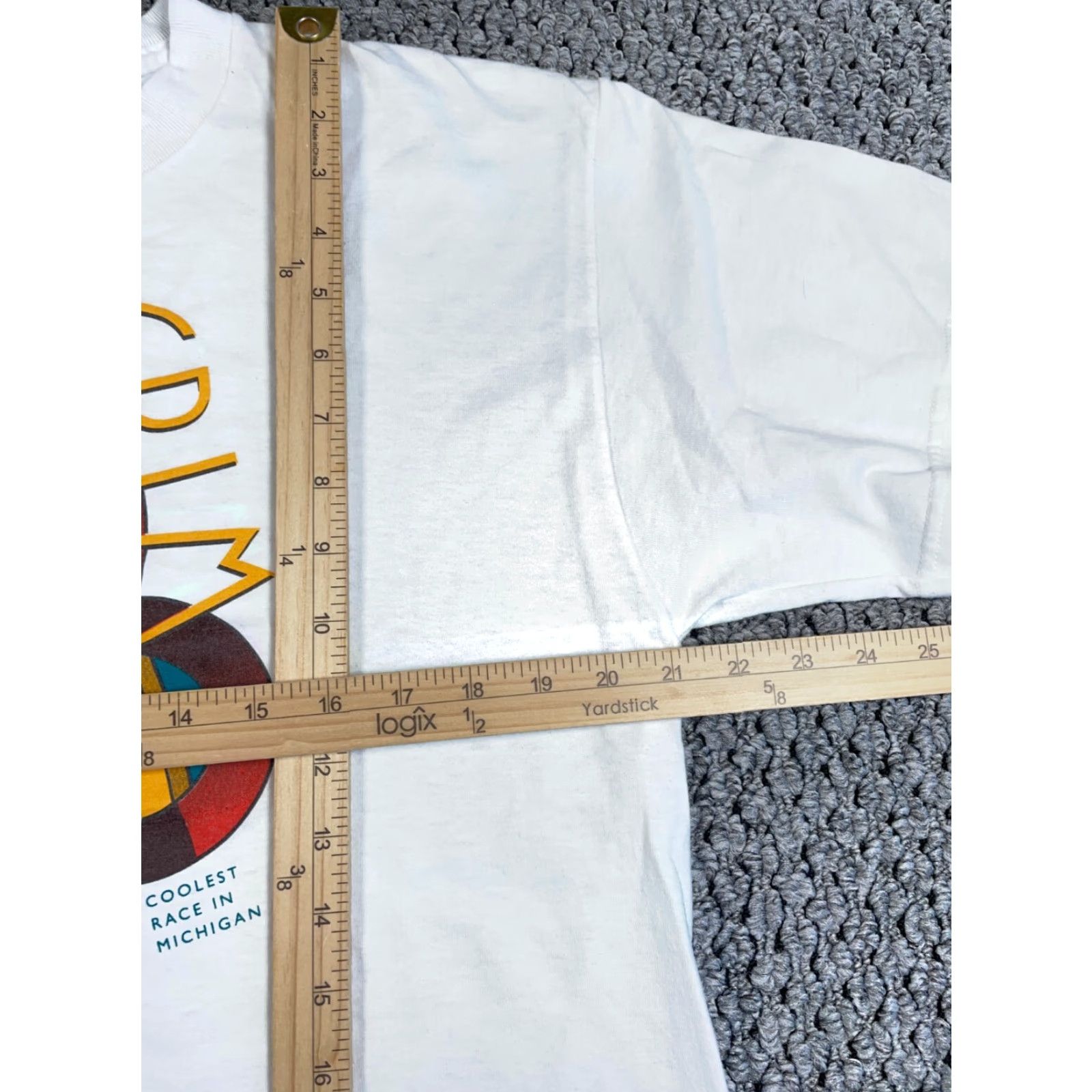 Fruit Of The Loom Vintage Yes Flint Michigan Crim Race Graphic T-Shirt Adult Large White Double Sided 2004 Size US L / EU 52-54 / 3 - 6 Thumbnail