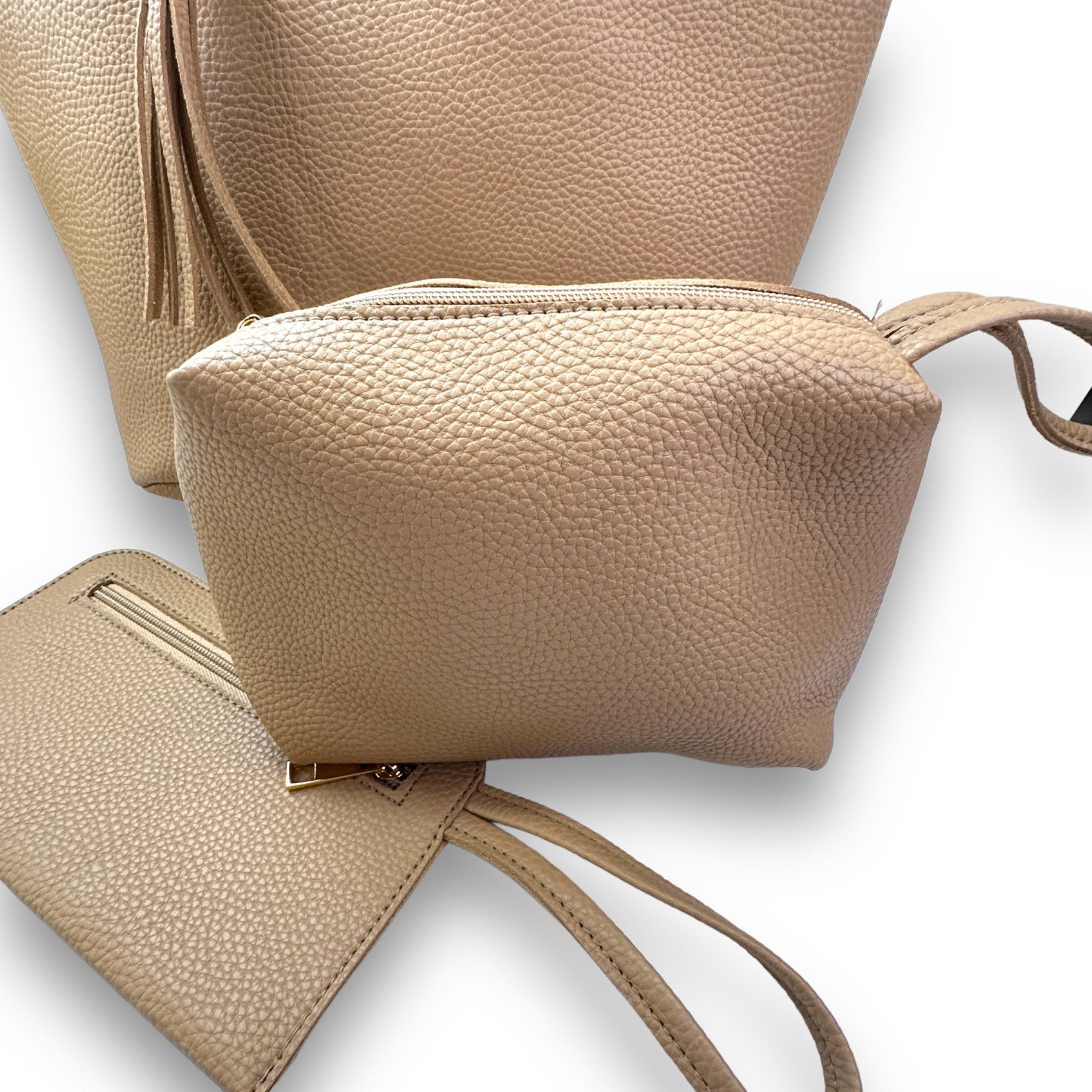Designer Ellie Women's Bag Tote Handbag 3 Piece Set 100% Vegan Leathe Size ONE SIZE - 4 Thumbnail