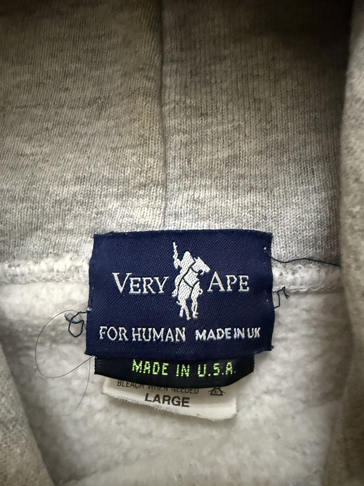 Bape Rare🔥Vtg Very Ape For Human BAPE Reverse Weave Polo Style Size US L / EU 52-54 / 3 - 7 Thumbnail