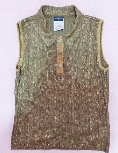 image of Chanel Summer Vest in Brown, Women's (Size XS)