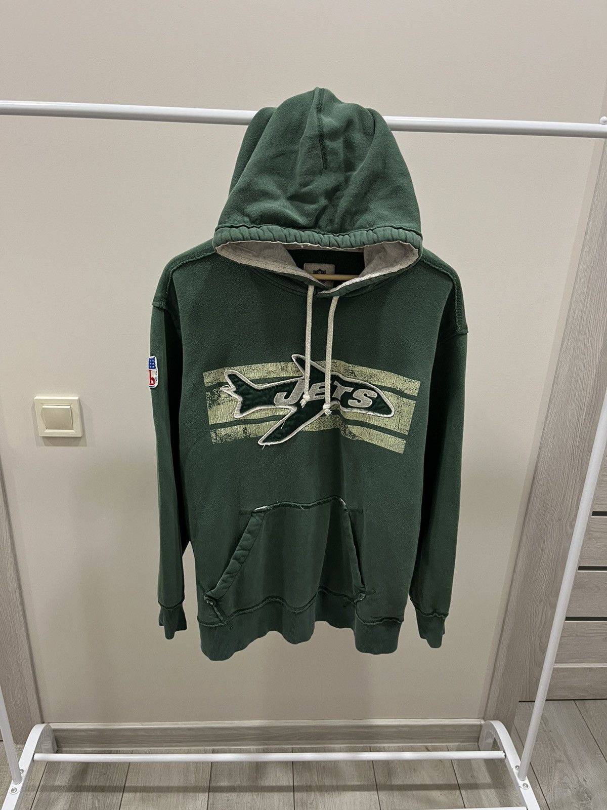 NFL Vintage 90s New York Y2K Jets Hoodie Green USA Size US XL / EU 56 / 4 - 1 Thumbnail