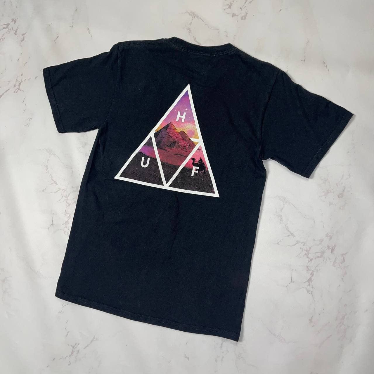 Huf HUF Mens S size ‘MIRAGE’ Triple Triangle T-Shirt BLACK Size US S / EU 44-46 / 1 - 1 Thumbnail