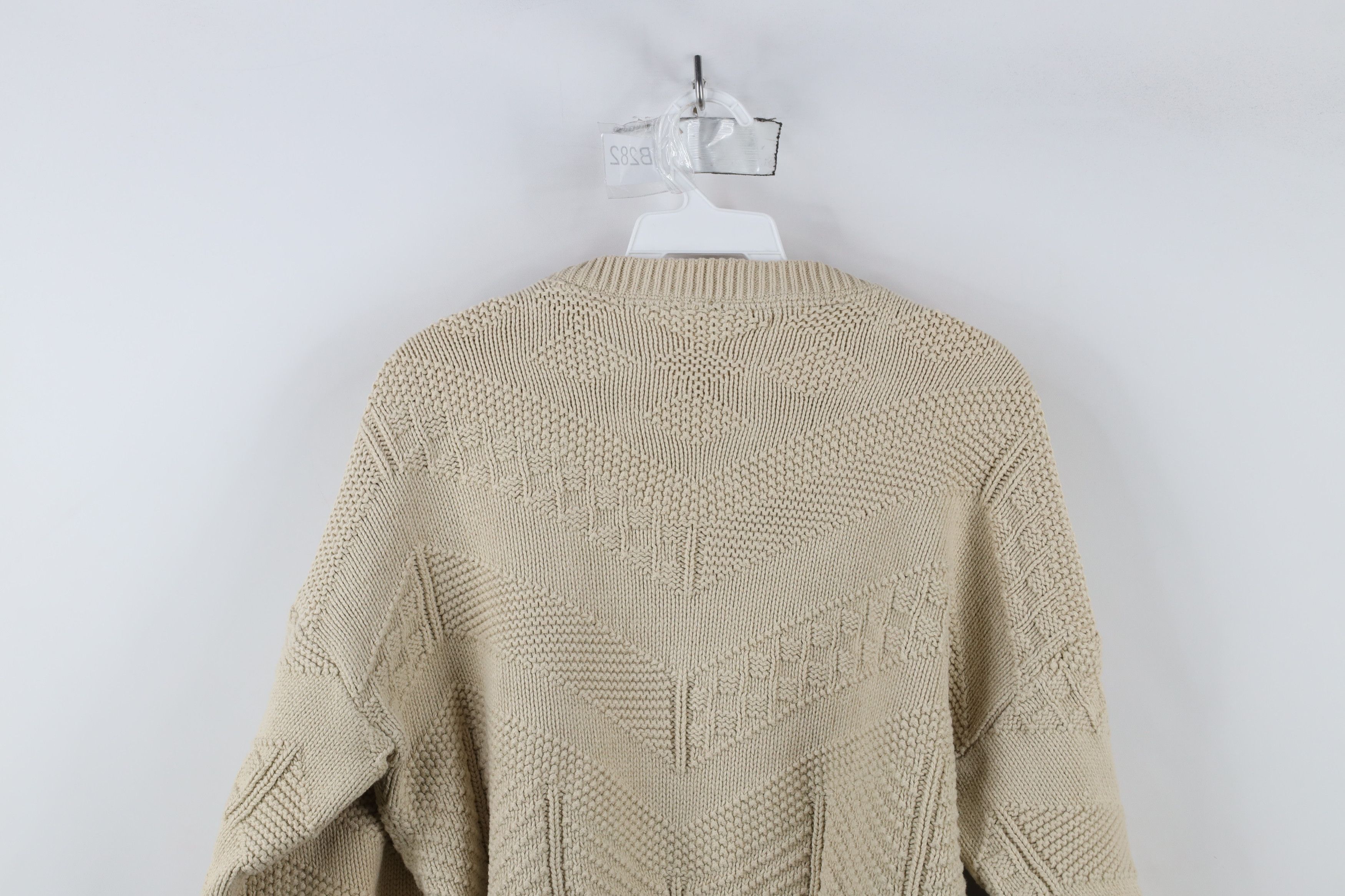 Vintage Vintage 90s Streetwear Textured Knit Crewneck Sweater Size L / US 10 / IT 46 - 11 Thumbnail