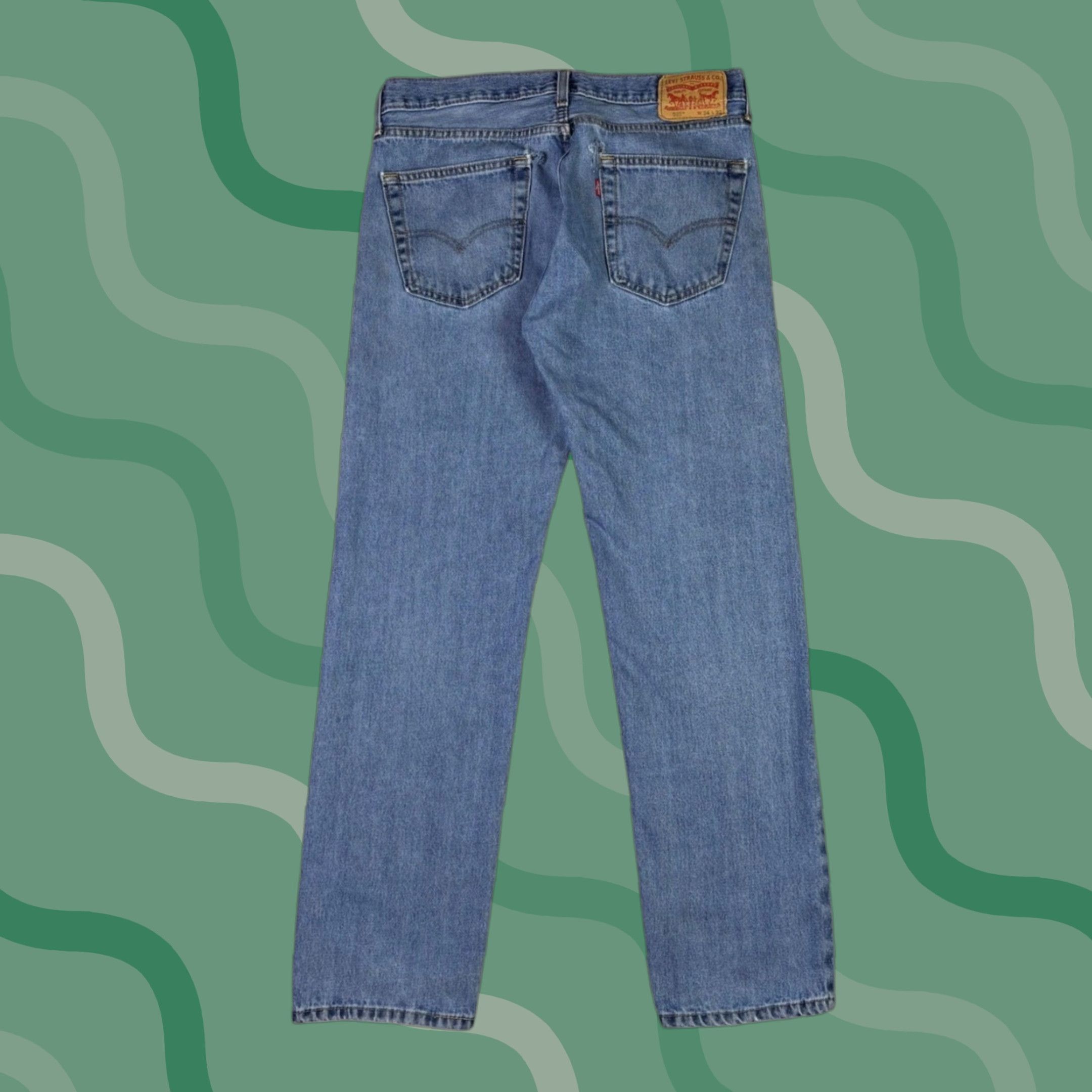 Levi's Levis 505 Regular Fit Straight Leg Blue Denim Jeans Mens 32x32 Medium Wash 90s Vintage Theme 90s Mens Size US 32 / EU 48 - 1 Thumbnail