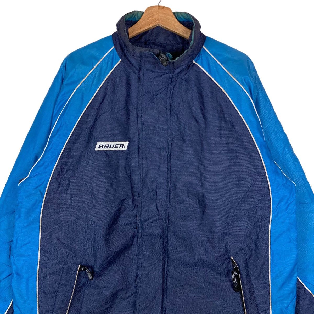 Vintage Vintage Bauer HOCKEY Two Tone Zipper Sweater Jacket Size US M / EU 48-50 / 2 - 2 Thumbnail