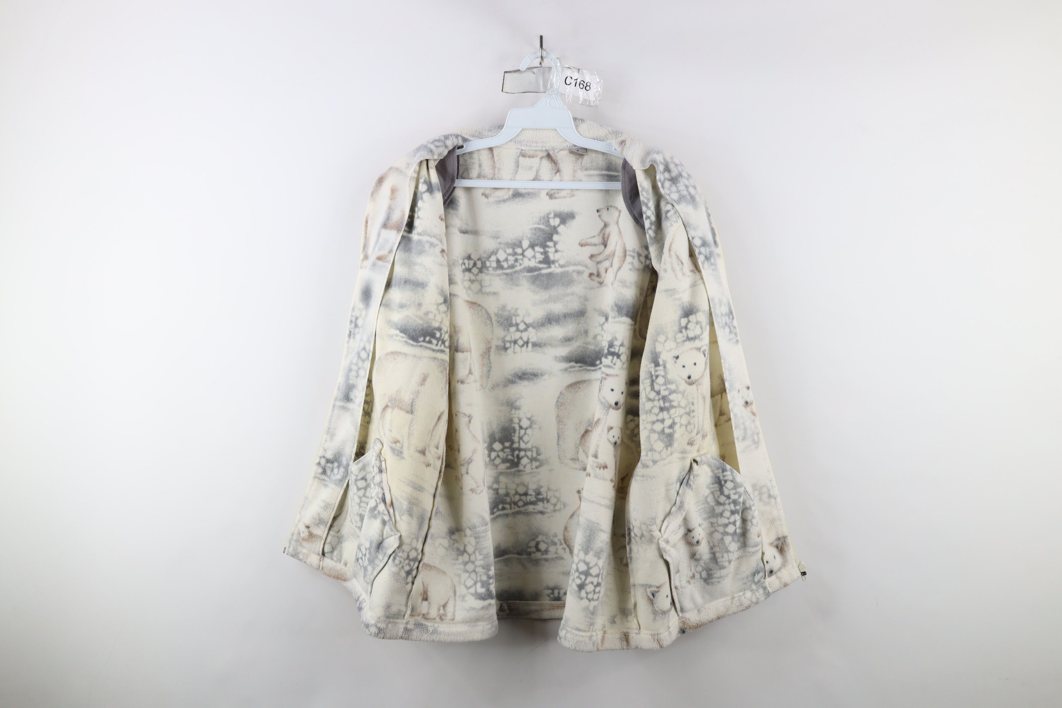 Vintage Vintage 90s Streetwear Bear All Over Print Fleece Jacket Size S / US 4 / IT 40 - 9 Thumbnail