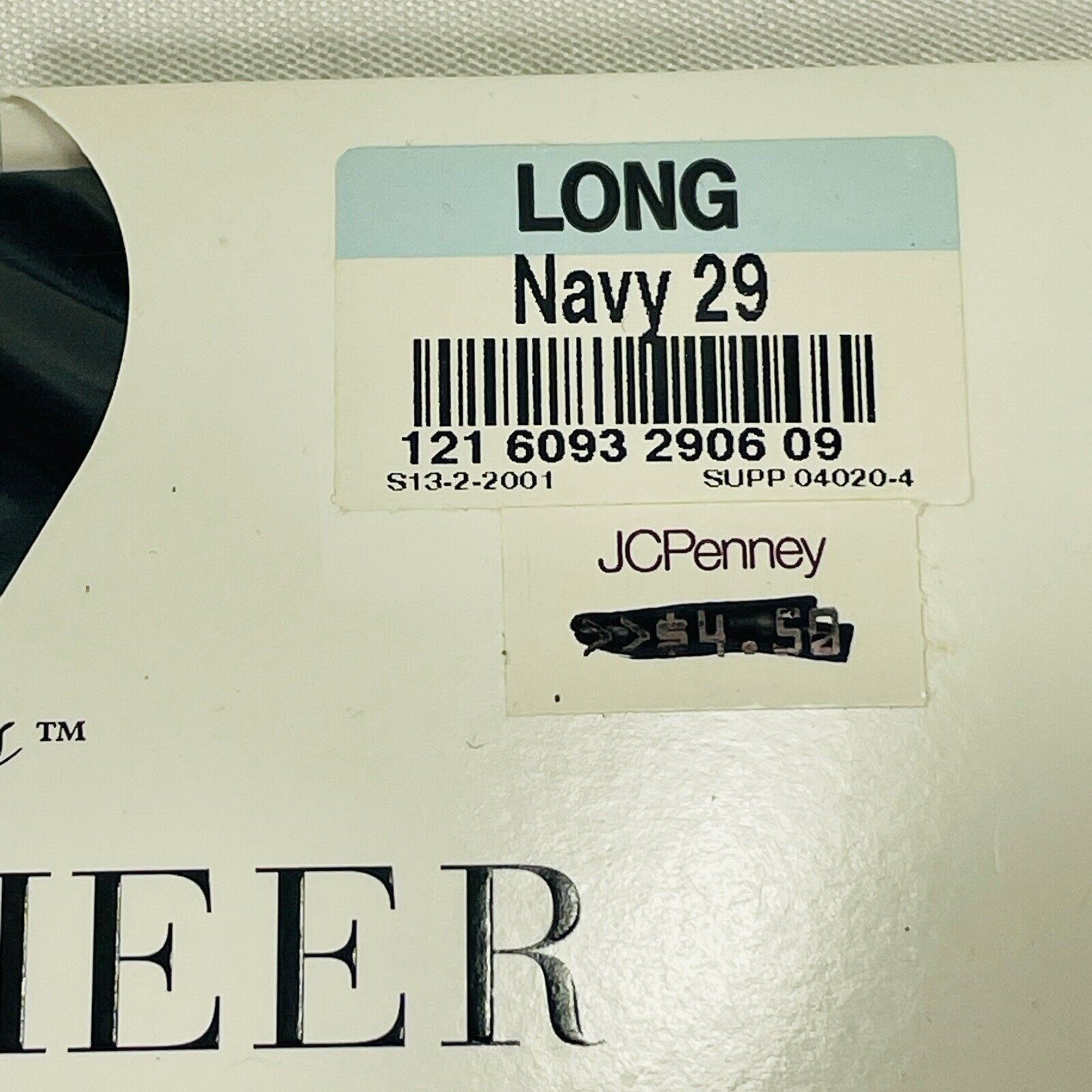 JCPenney JCPenney Sheer Caress Silky Sheer Pantyhose Long Navy Blue V Size ONE SIZE - 2 Thumbnail