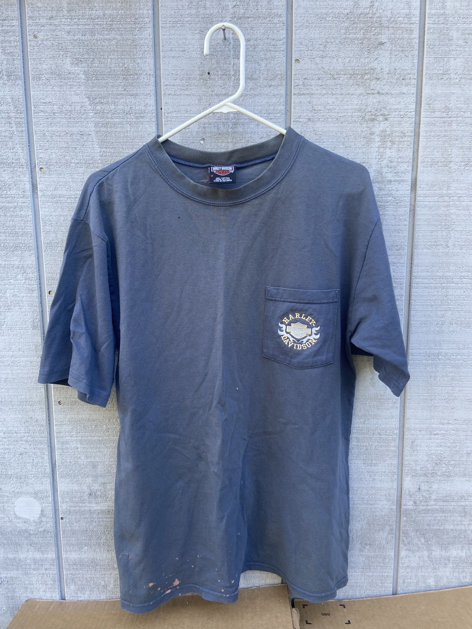 Harley Davidson Vintage Harley Davidson Pocket T-Shirt Blue Size Medium M Size US M / EU 48-50 / 2 - 1 Thumbnail