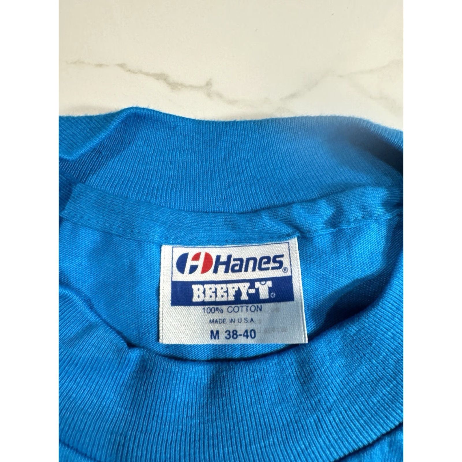 Hanes VINTAGE 80s Hanes T-Shirt Medium Blue Time Inc Books Direct Promo Published Direct Blue Size US M / EU 48-50 / 2 - 5 Thumbnail