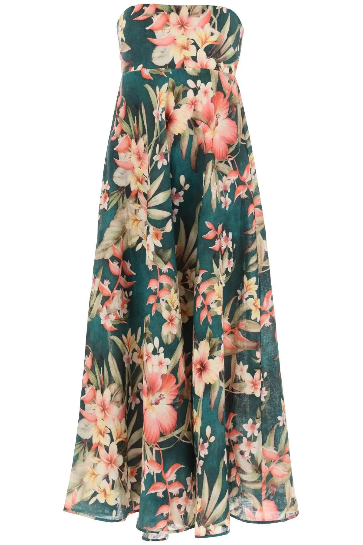 image of Zimmermann O1S22I1N1223 Lexi Floral Maxi Dress In Green, Women's (Size Small)