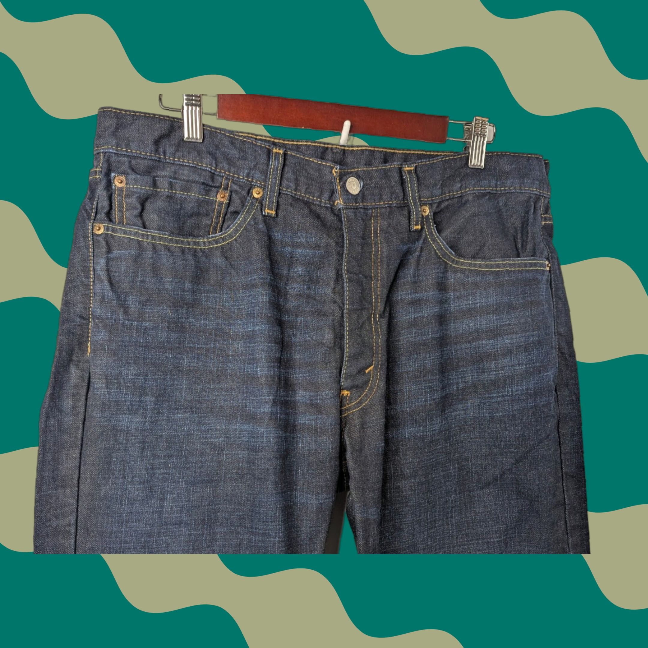 Levi's Levis 527 Jeans Mens 36X32 Blue Slim Bootcut Western Cowboy Dark Wash Denim Size US 36 / EU 52 - 1 Thumbnail