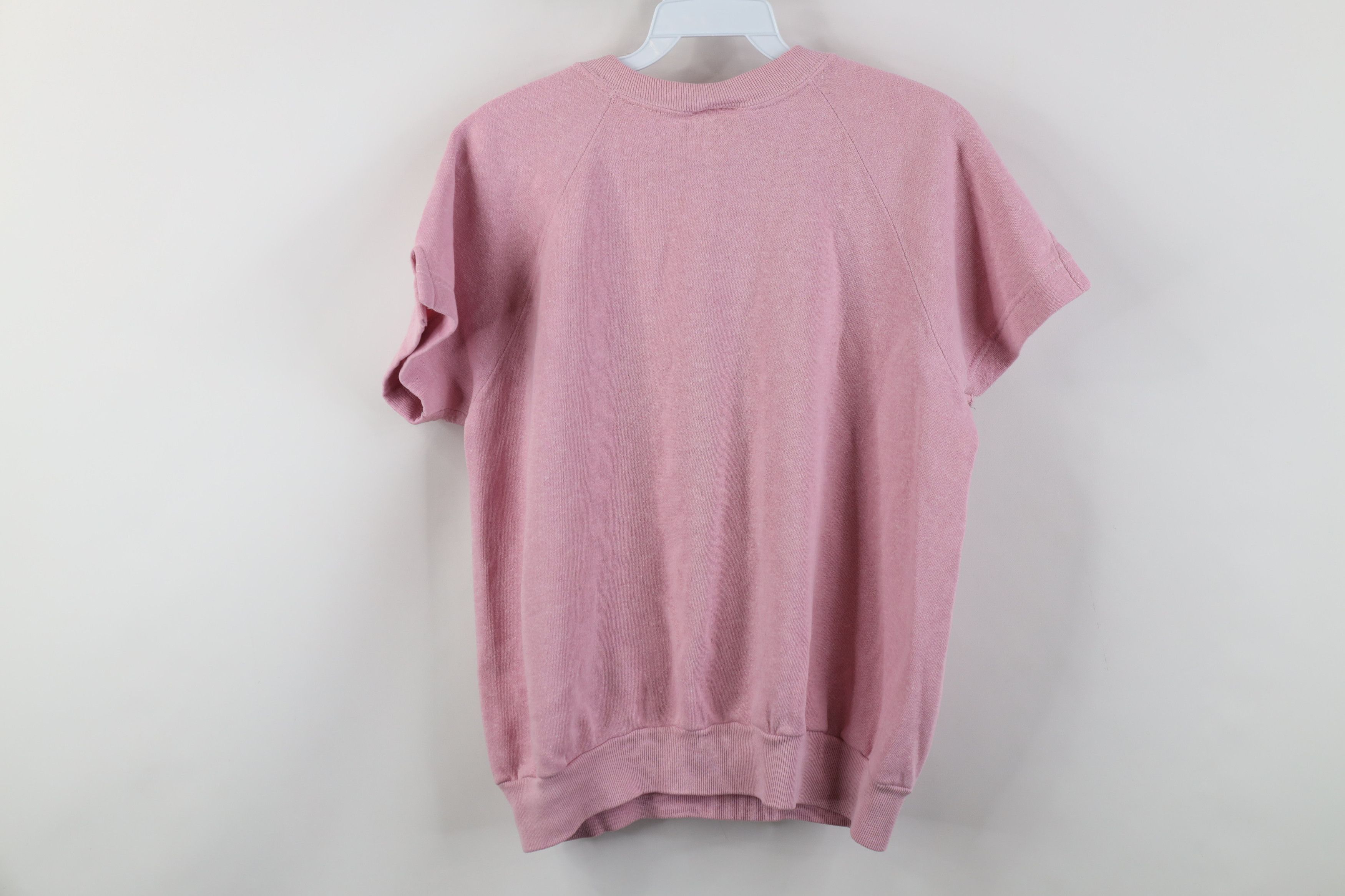 Vintage Vintage 70s Streetwear Short Sleeve Sweatshirt Pink USA Size L / US 10 / IT 46 - 11 Thumbnail