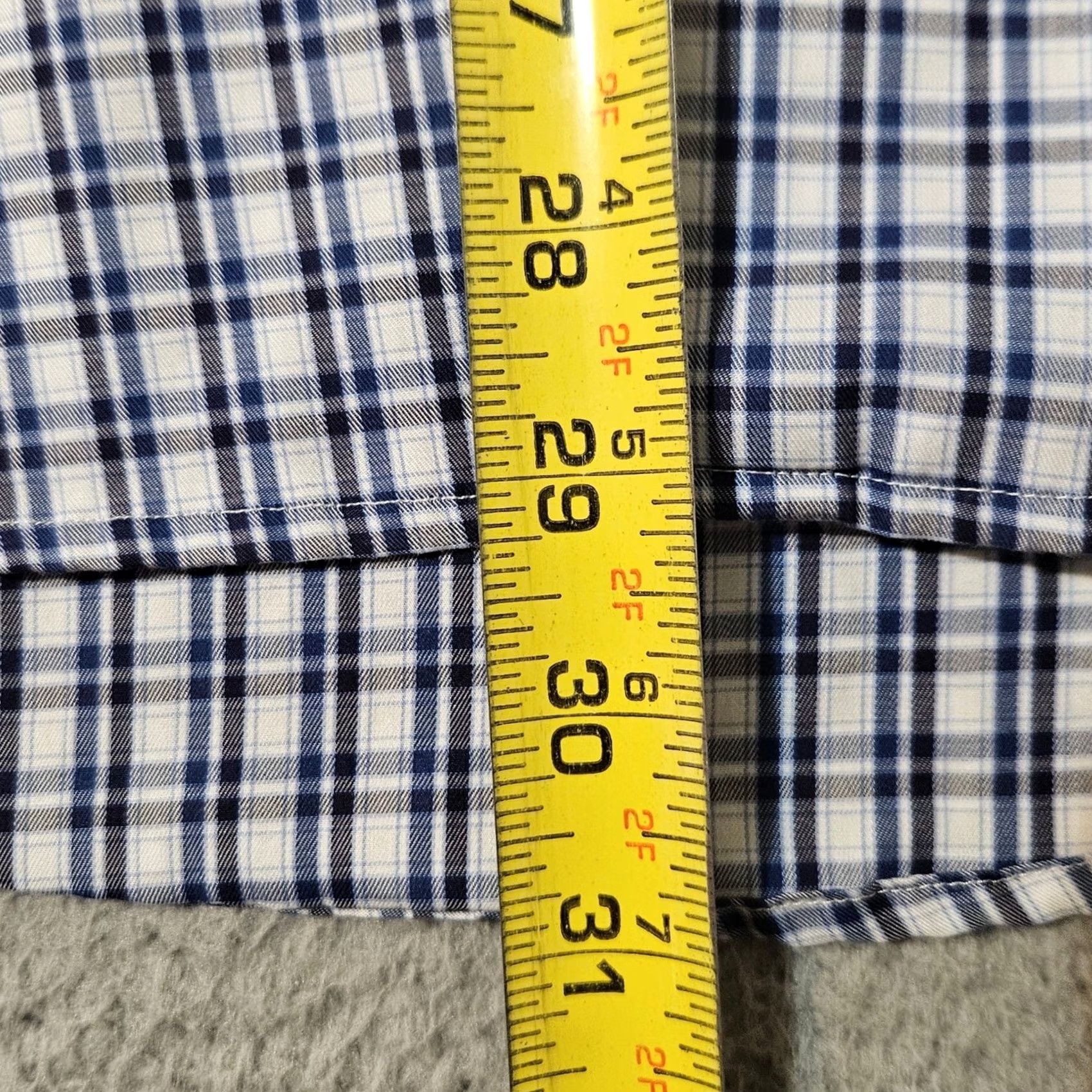 Eton Eton Shirt Mens 16.5 42 Slim Fit Dress Button Down Plaid Check Blue White Size 46R - 7 Thumbnail