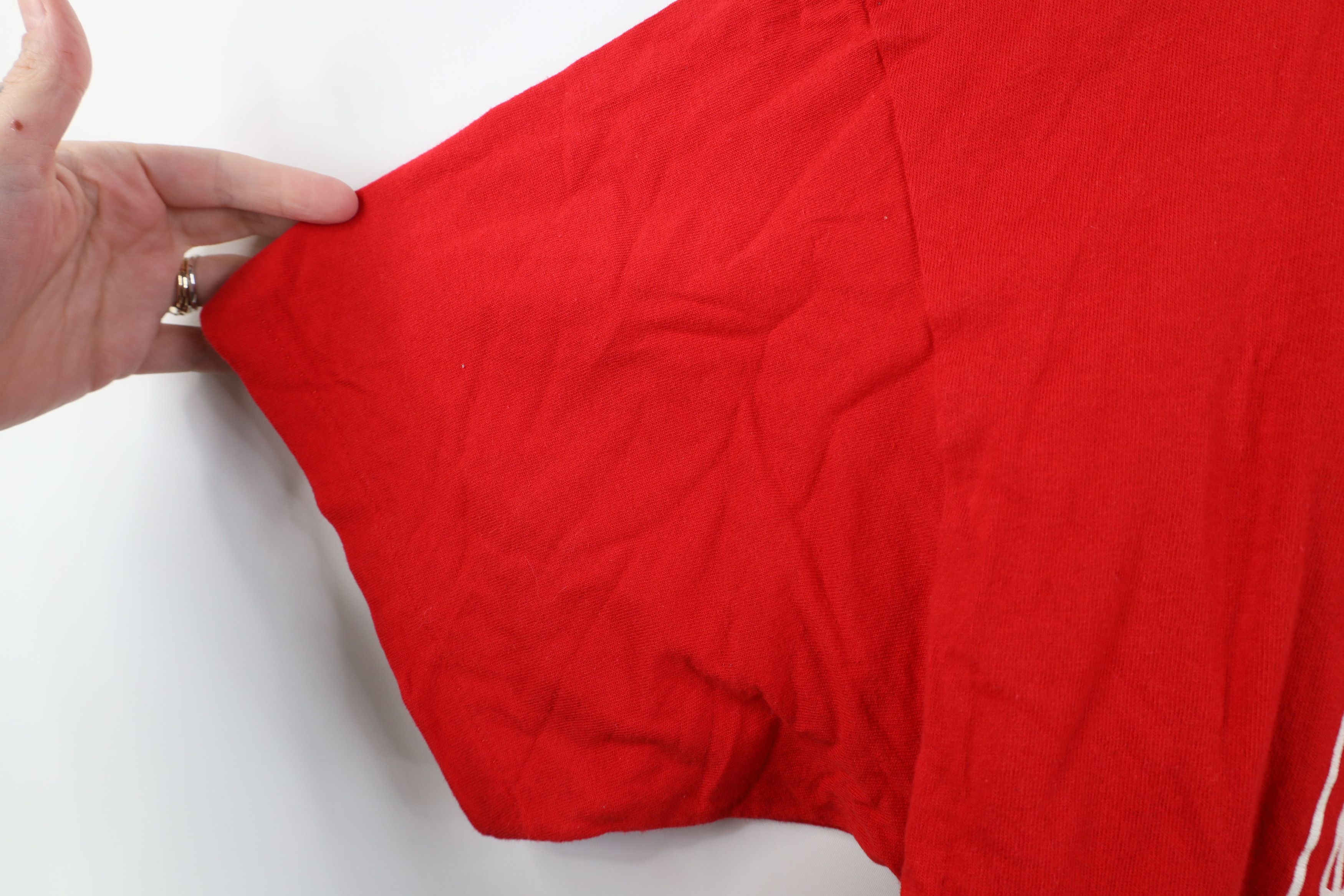 Vintage Vintage 90s Red Wings Hockey Short Sleeve T-Shirt Red USA Size US XL / EU 56 / 4 - 8 Thumbnail