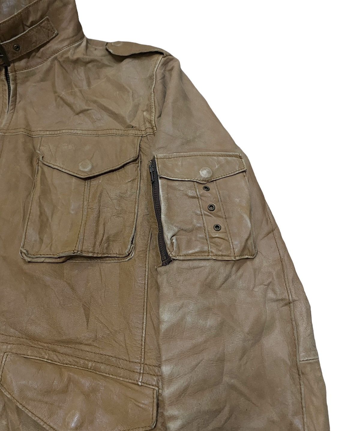 Vintage Vintage Brand Scoopman Leather Jacket 1990s Size US L / EU 52-54 / 3 - 6 Thumbnail